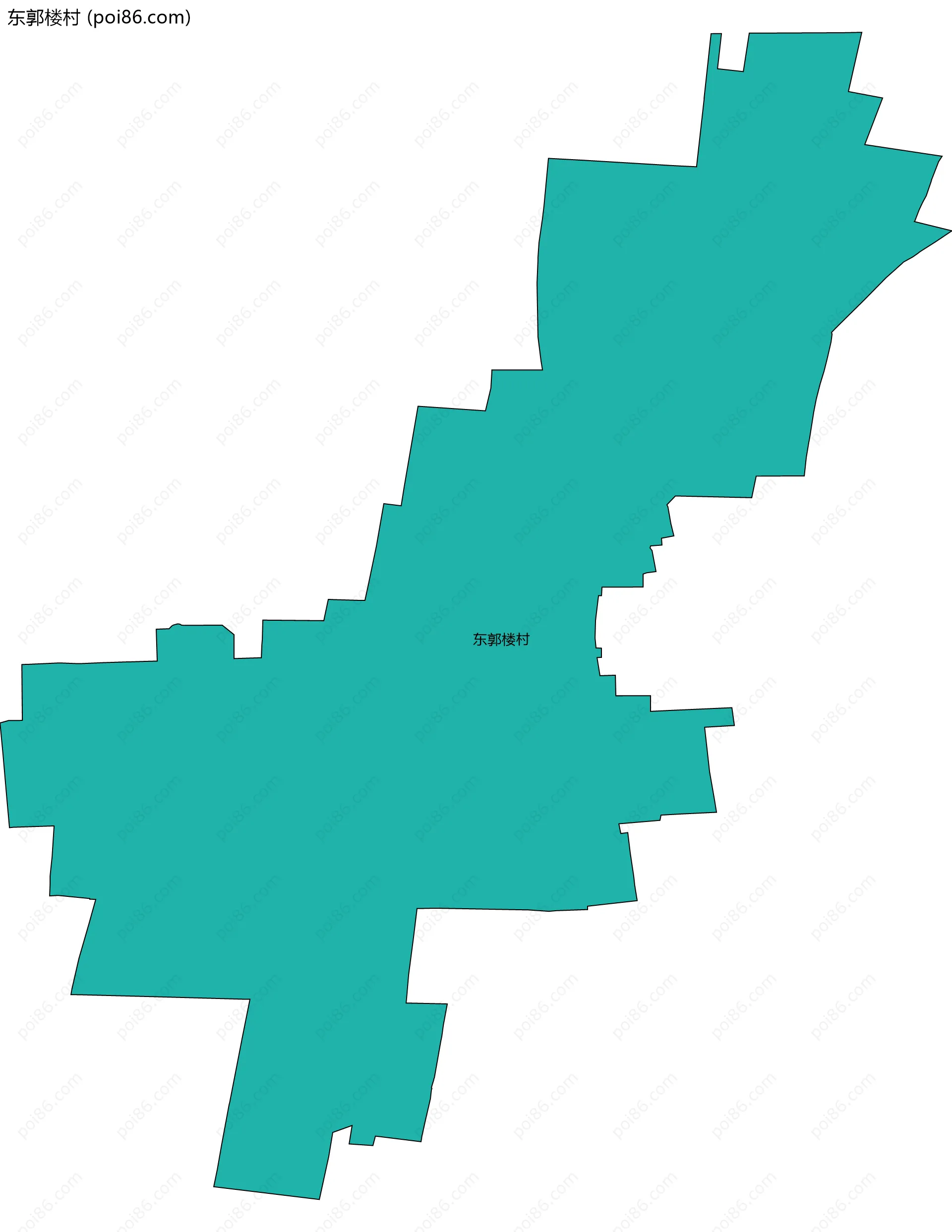 东郭楼村边界地图