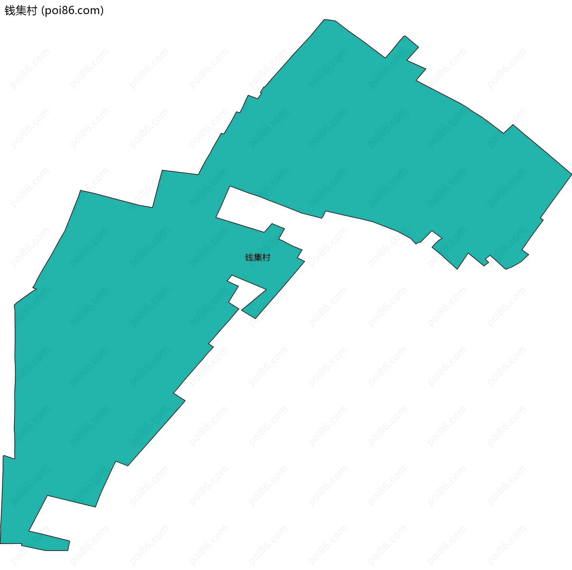 钱集村边界地图