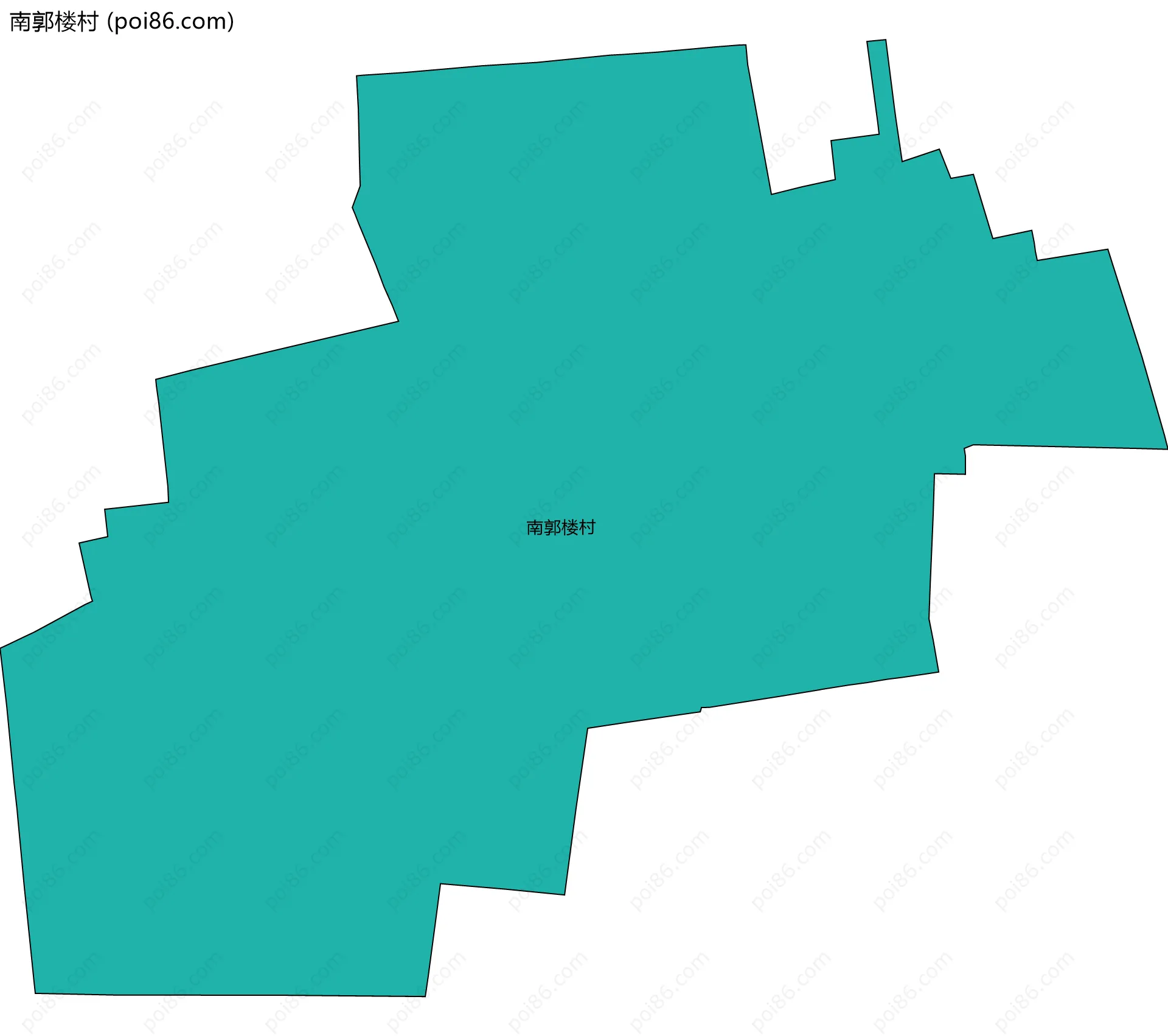 南郭楼村边界地图