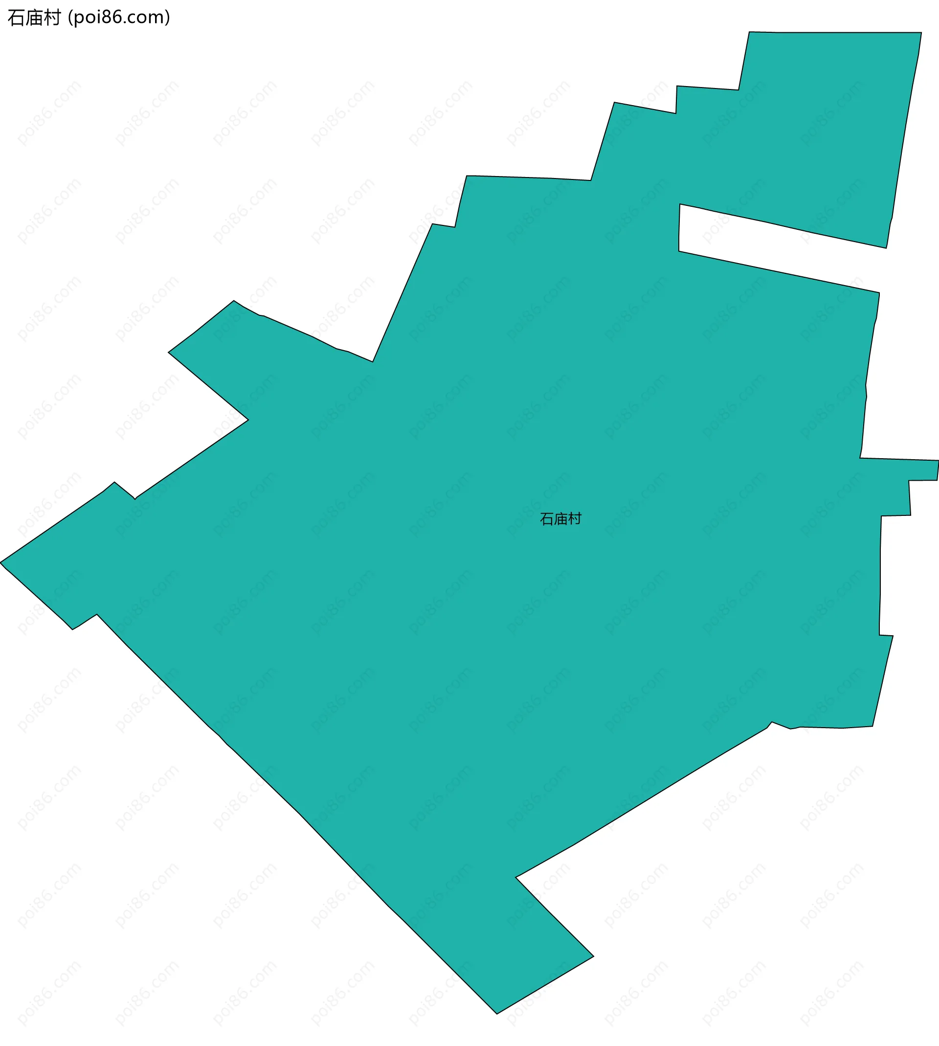 石庙村边界地图