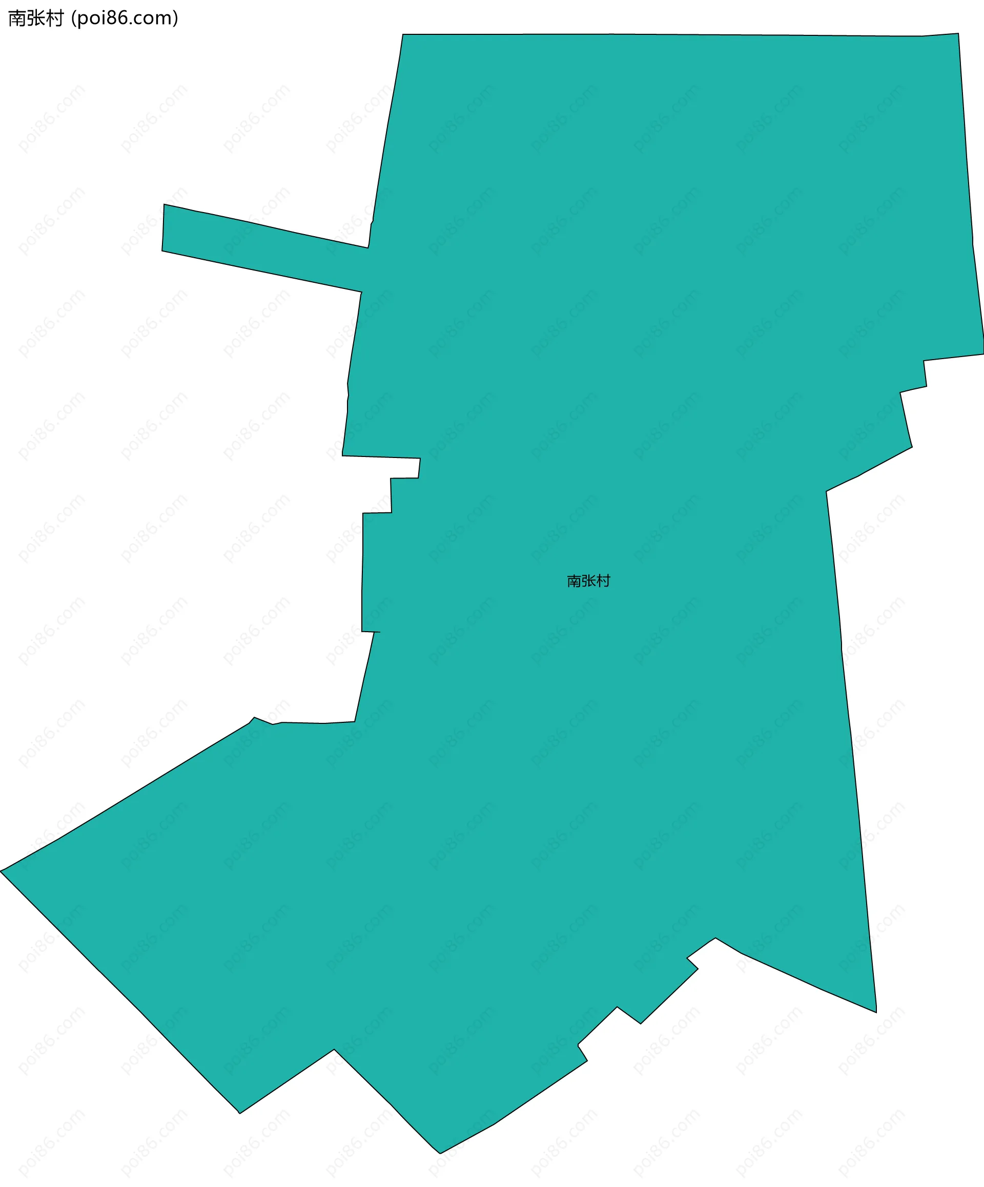 南张村边界地图