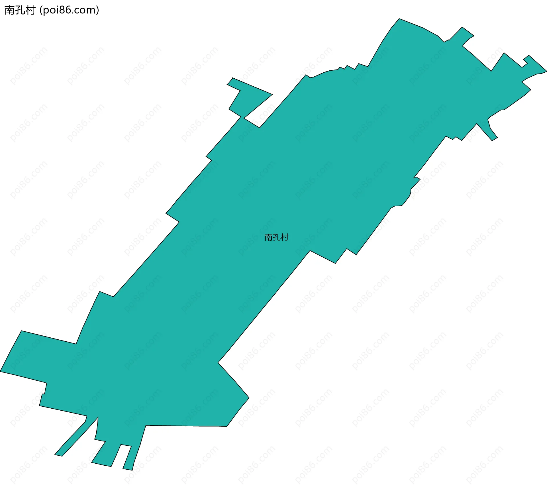 南孔村边界地图