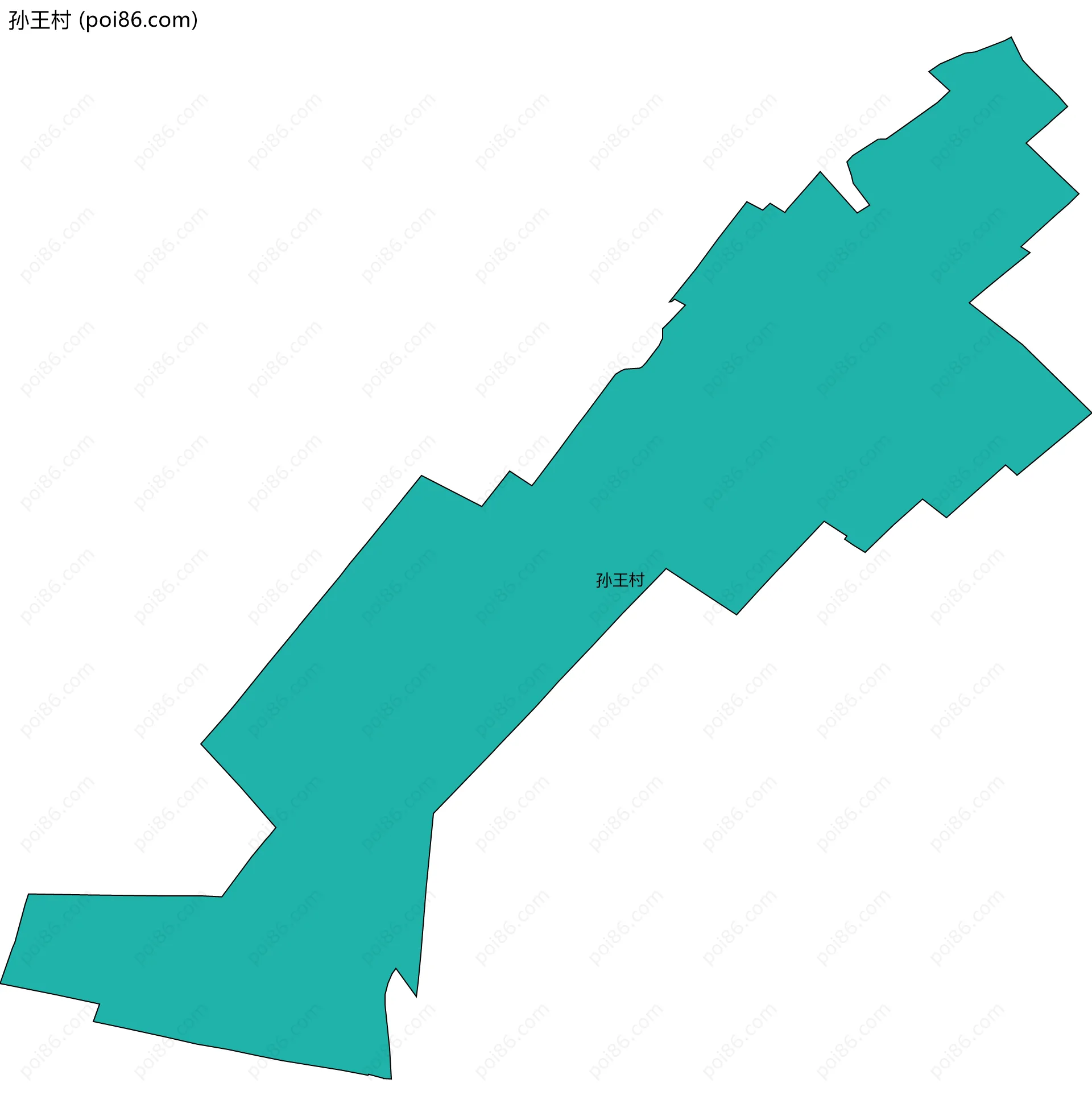 孙王村边界地图