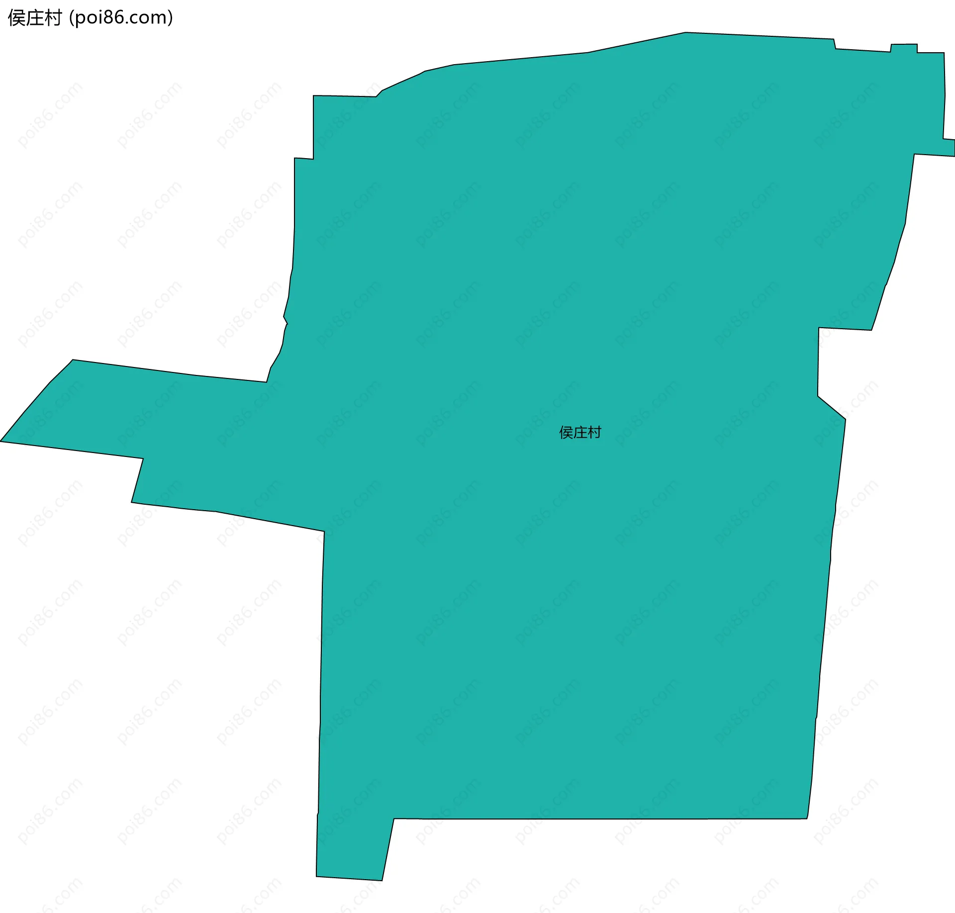 侯庄村边界地图