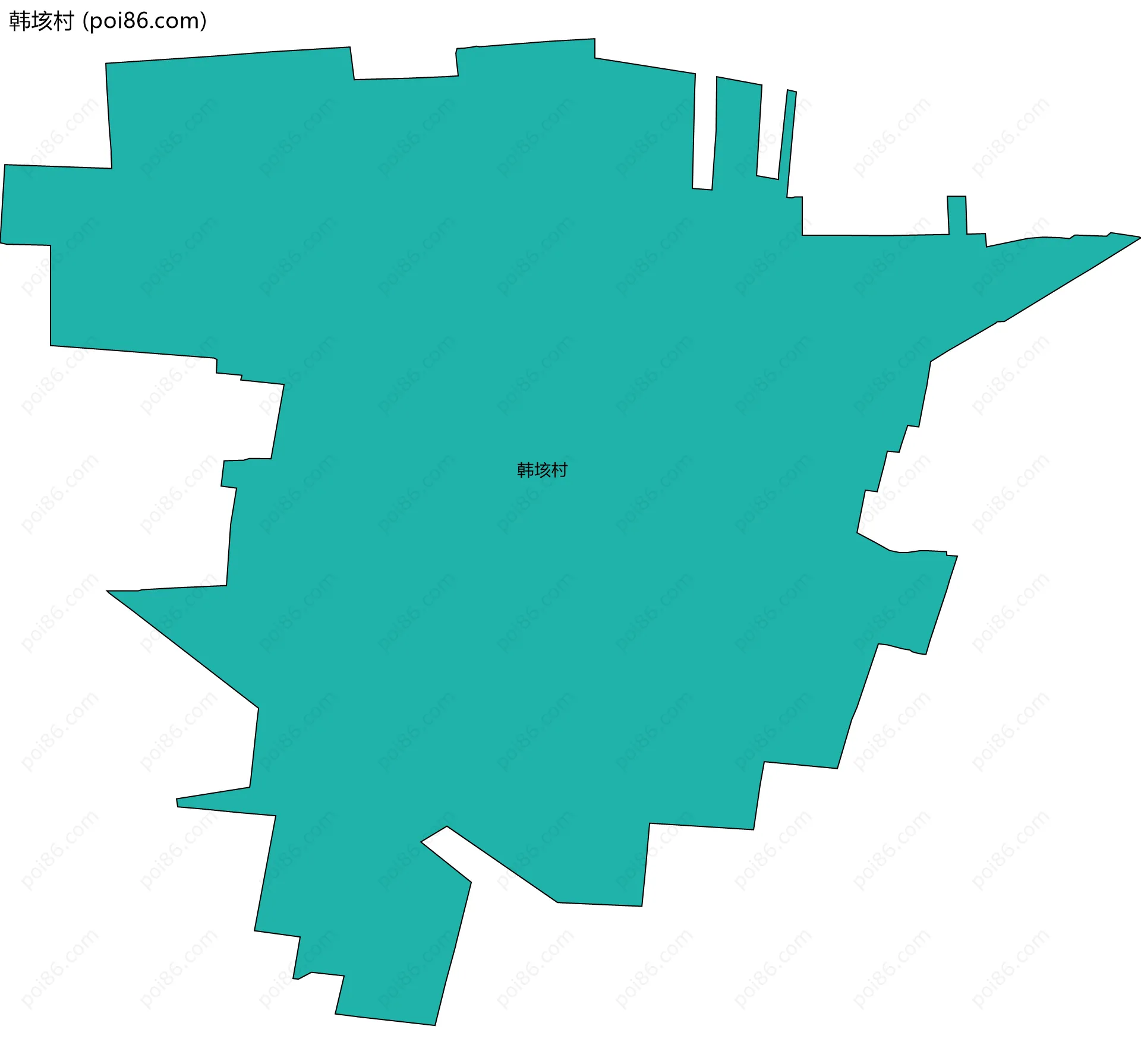 韩垓村边界地图