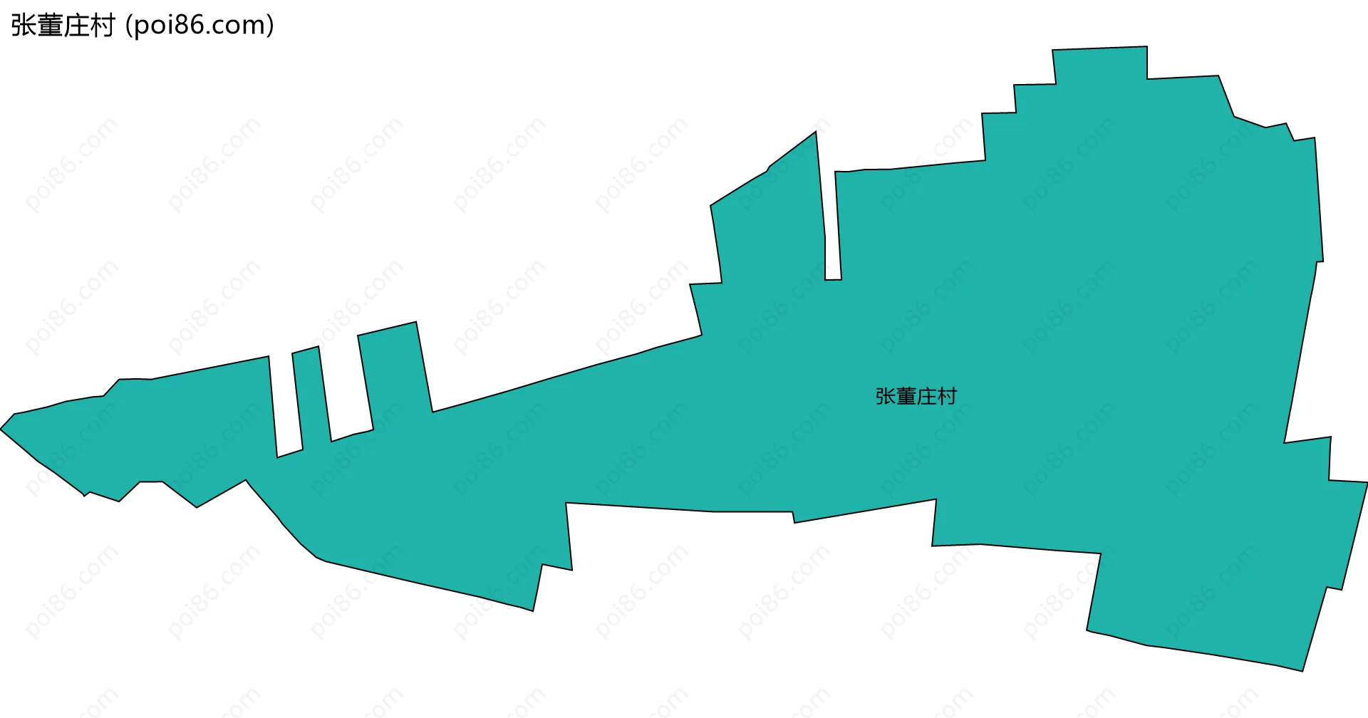 张董庄村边界地图