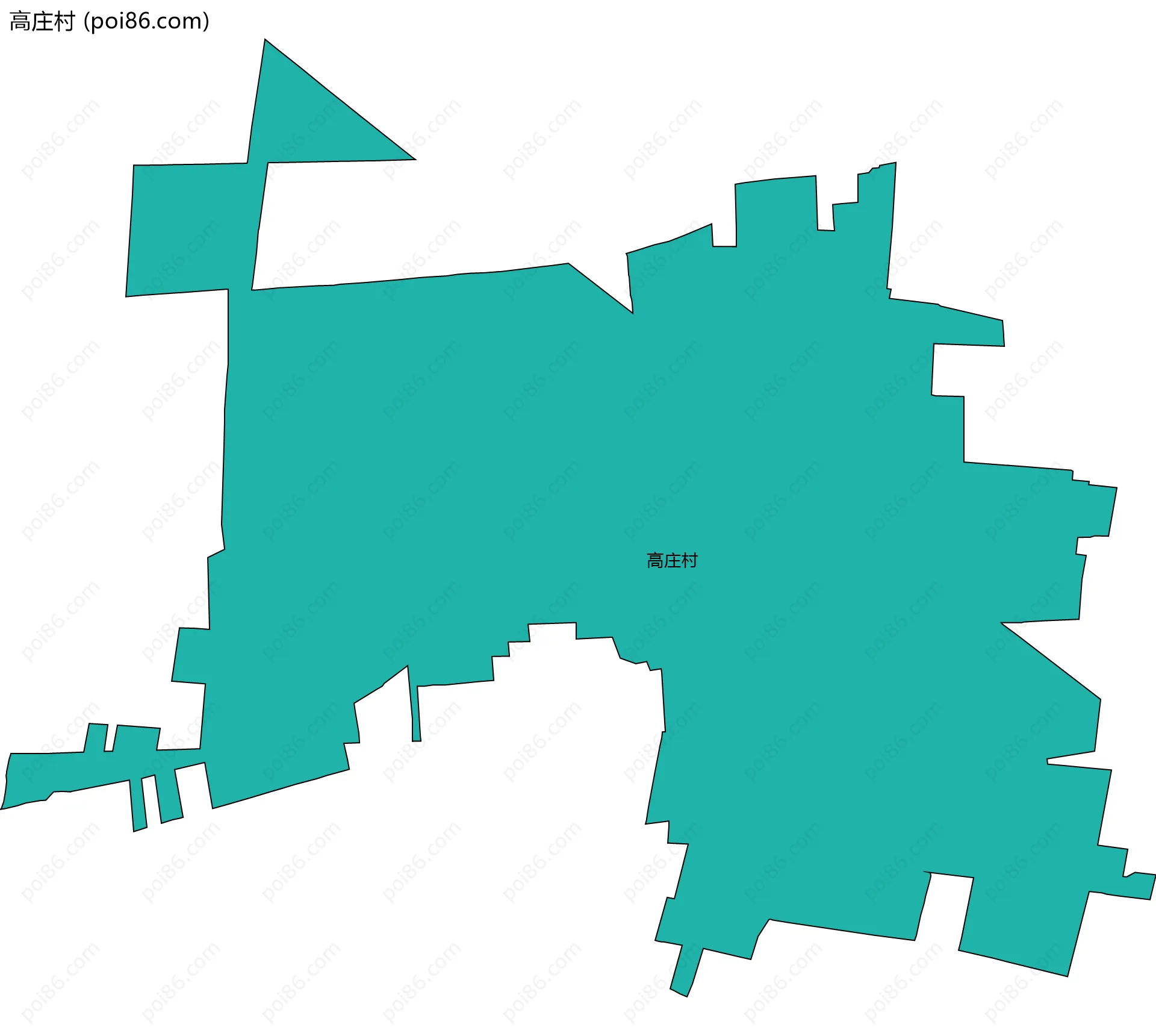 高庄村边界地图