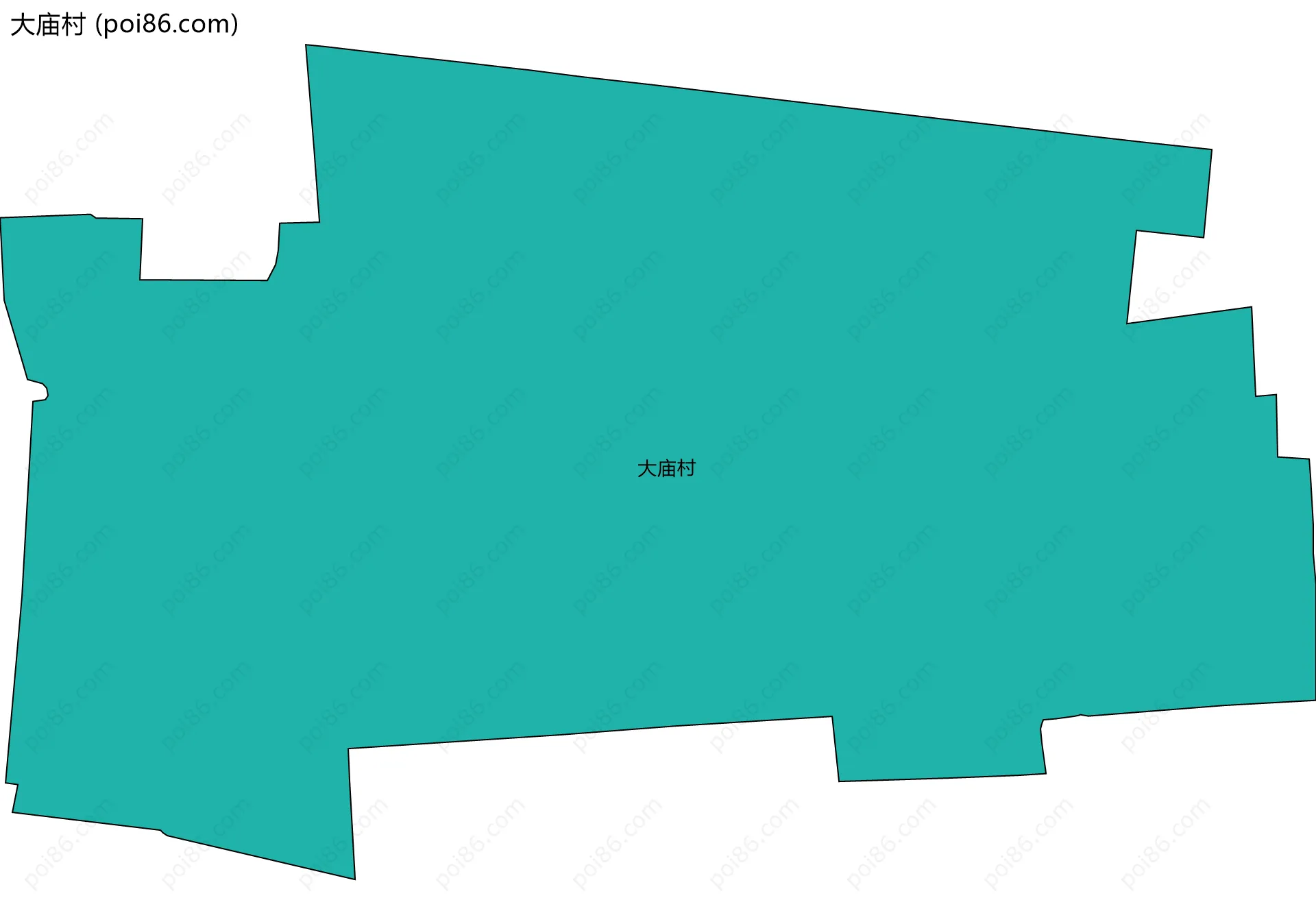 大庙村边界地图