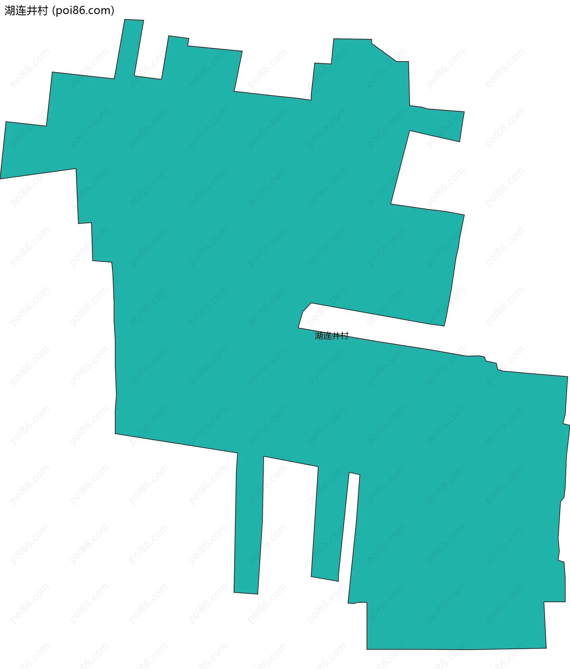 湖连井村边界地图
