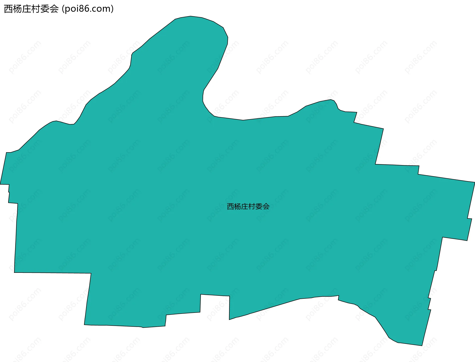 西杨庄村委会边界地图
