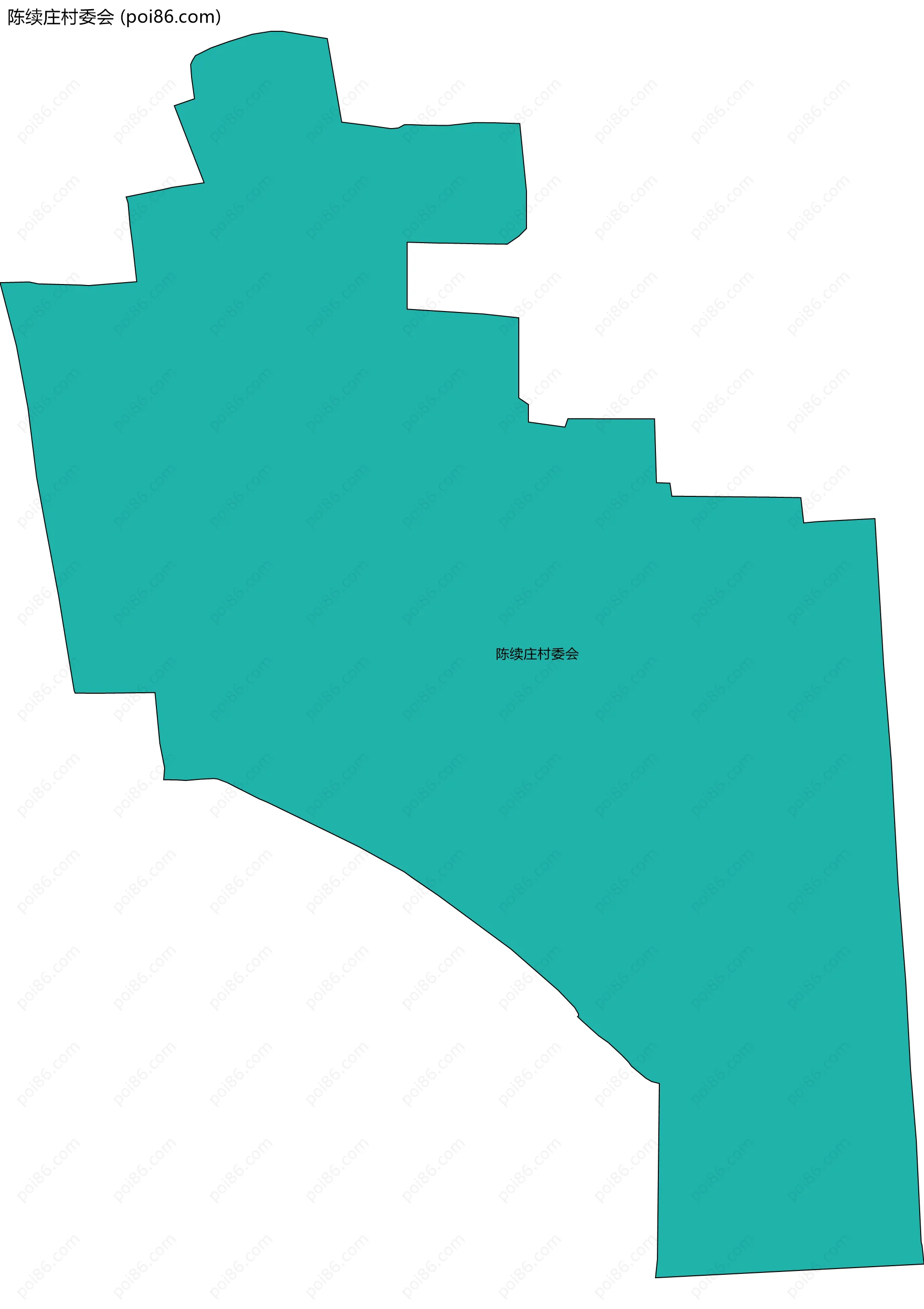 陈续庄村委会边界地图