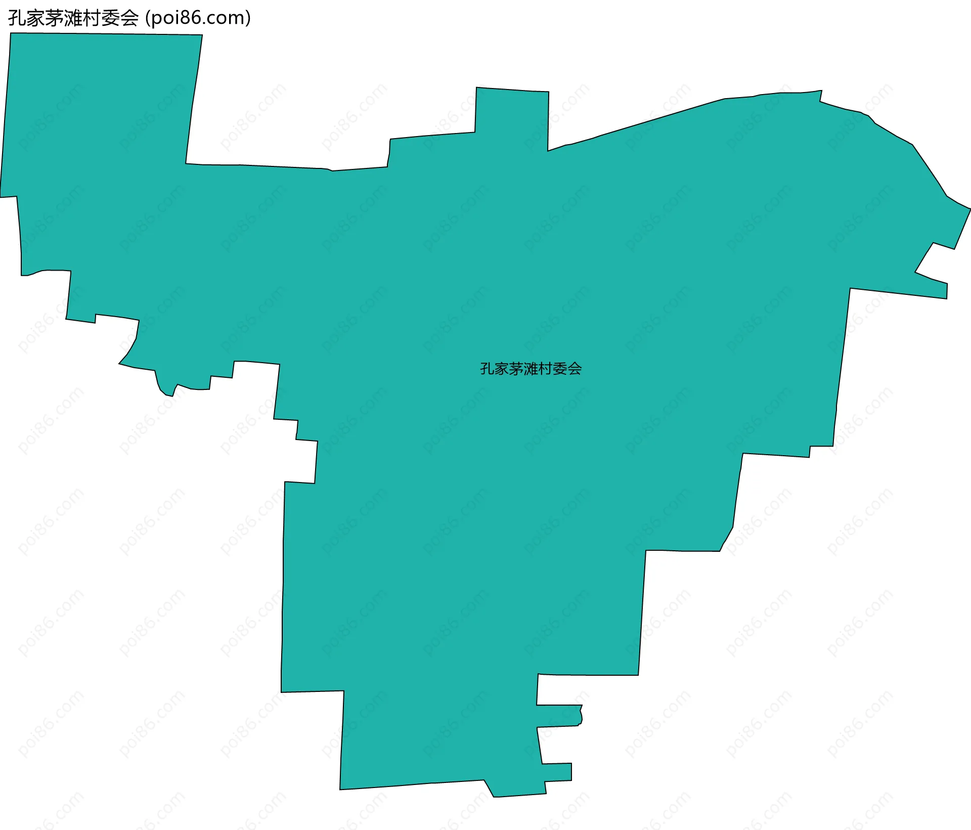 孔家茅滩村委会边界地图