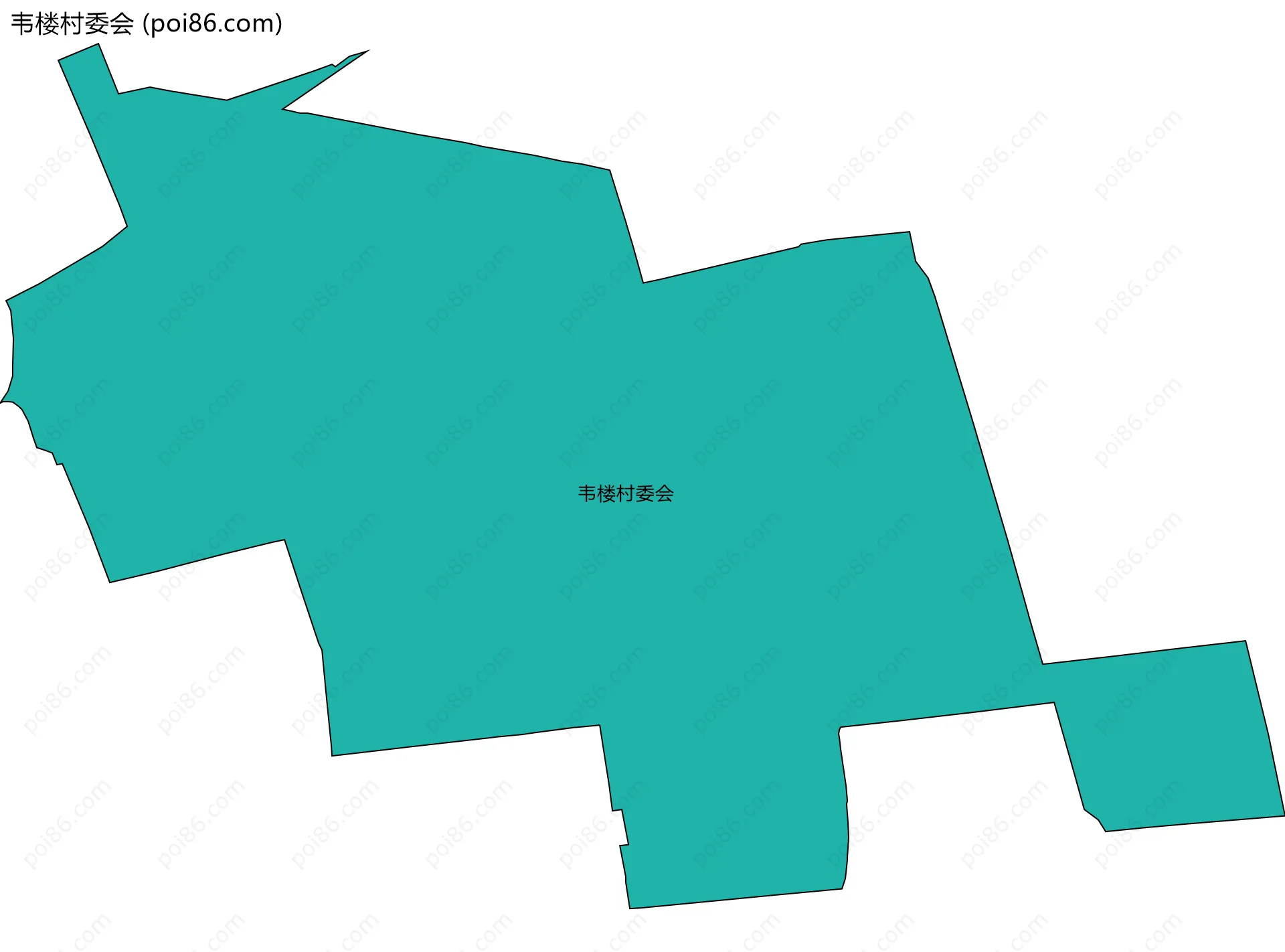 韦楼村委会边界地图