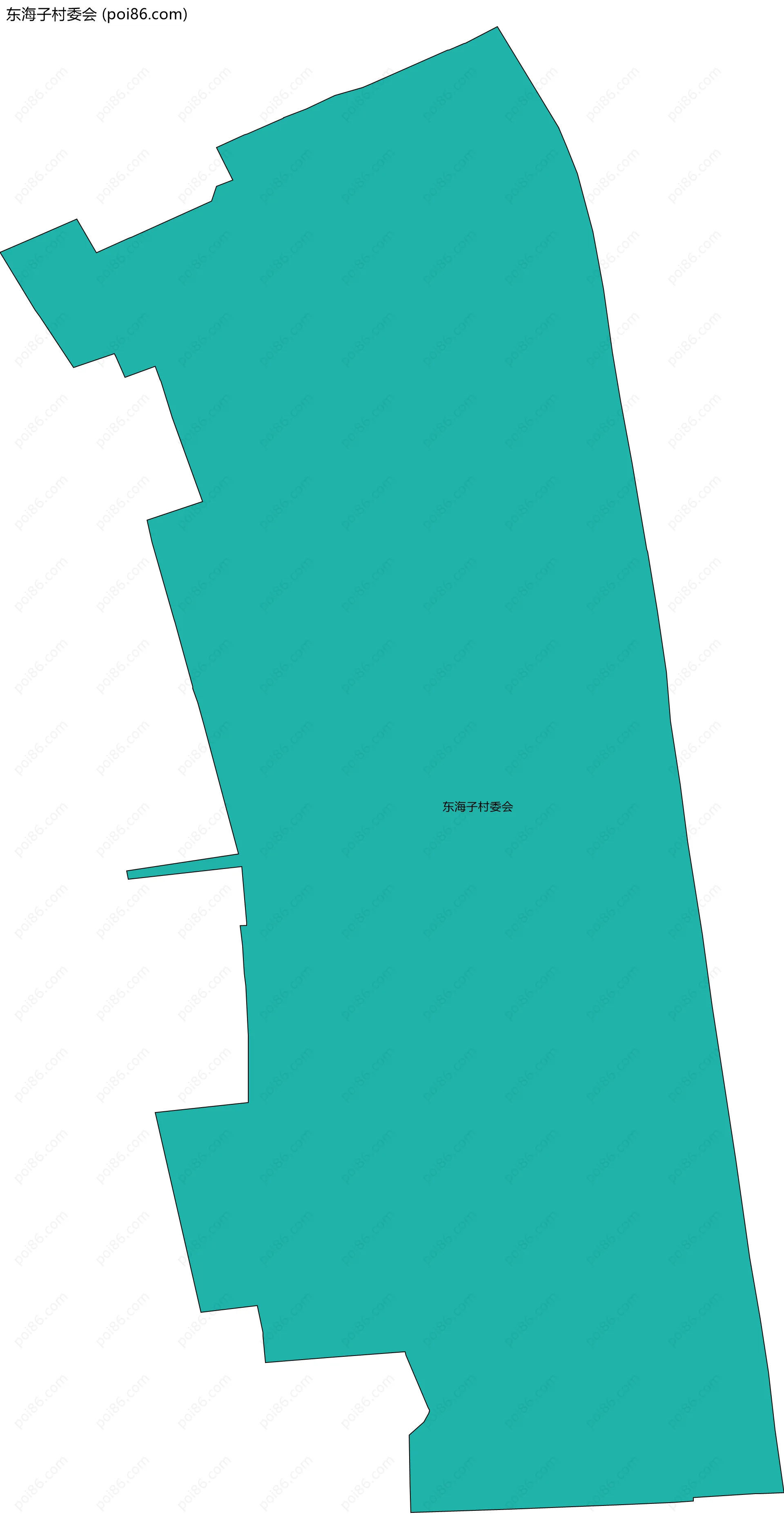 东海子村委会边界地图