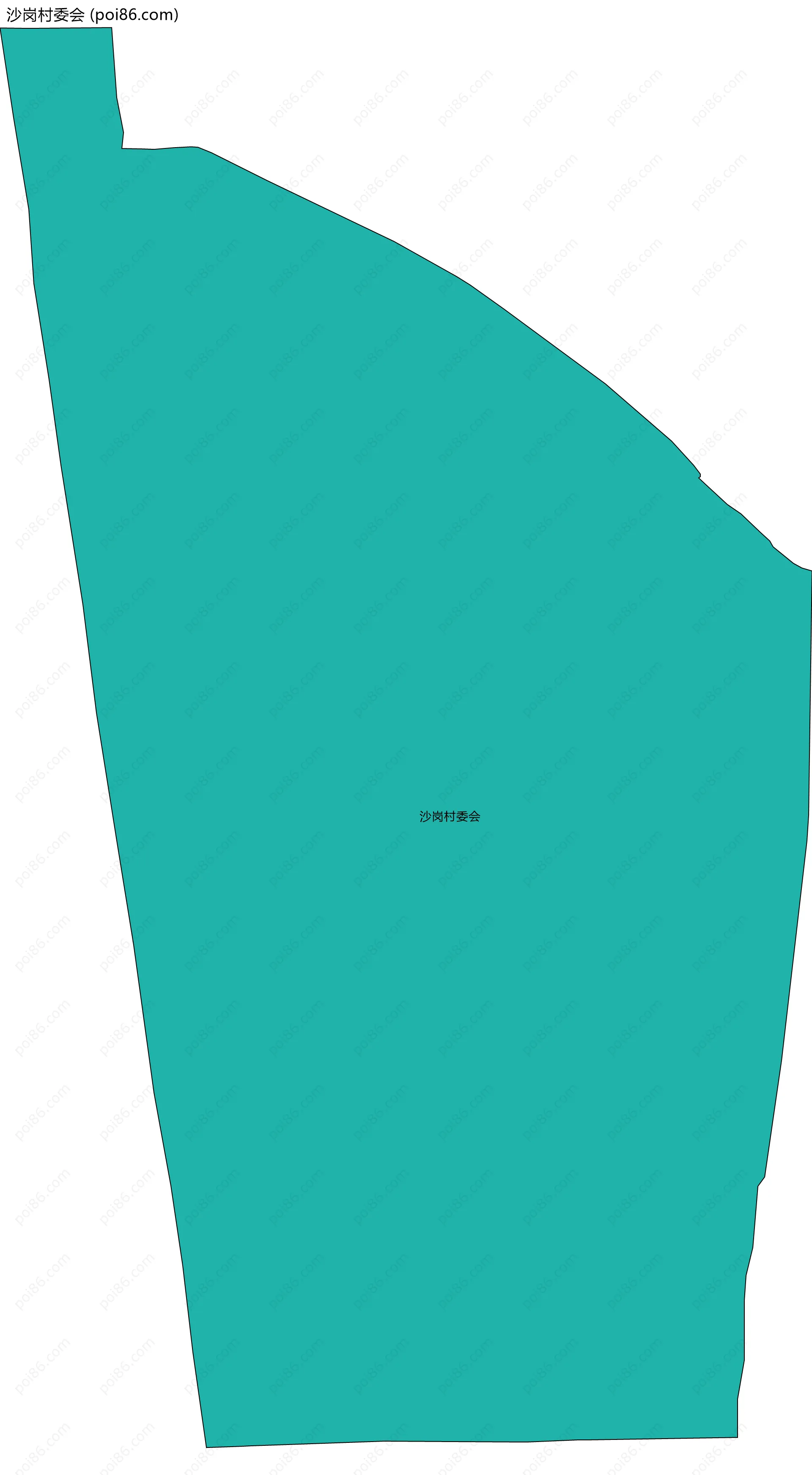 沙岗村委会边界地图