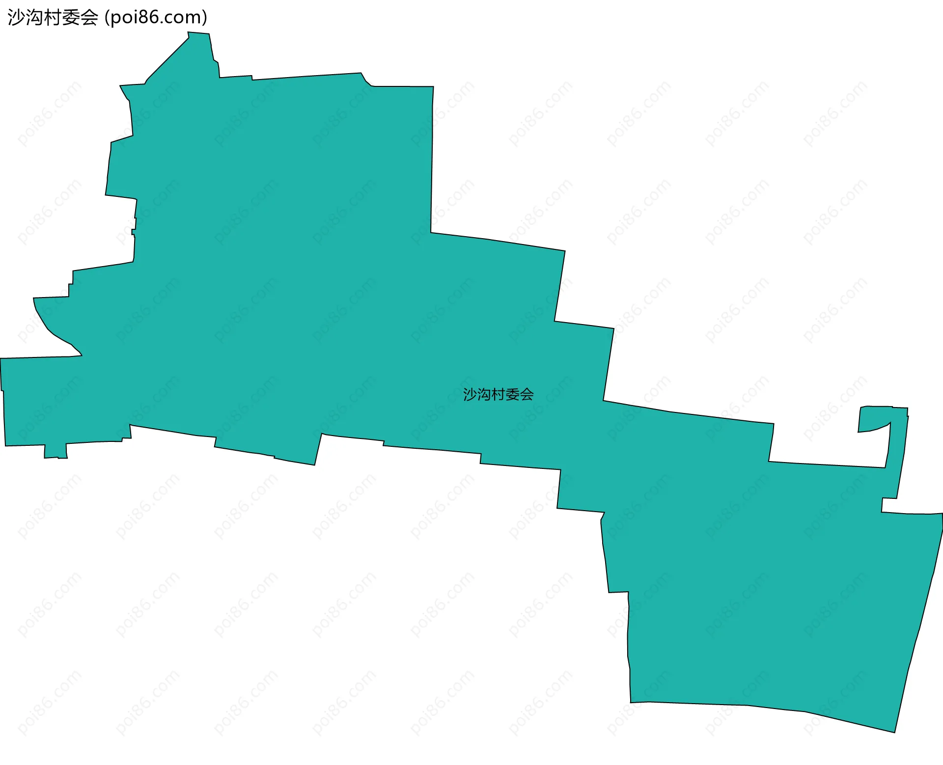 沙沟村委会边界地图