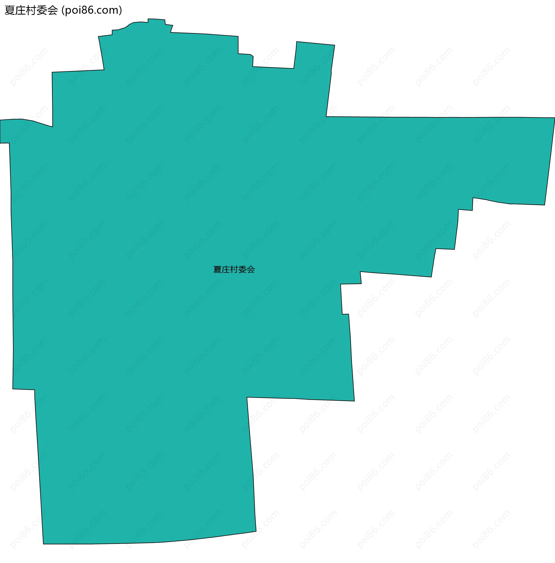 夏庄村委会边界地图