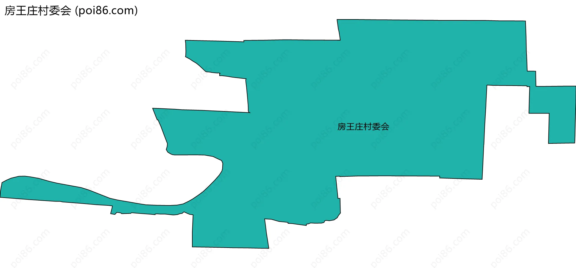 房王庄村委会边界地图