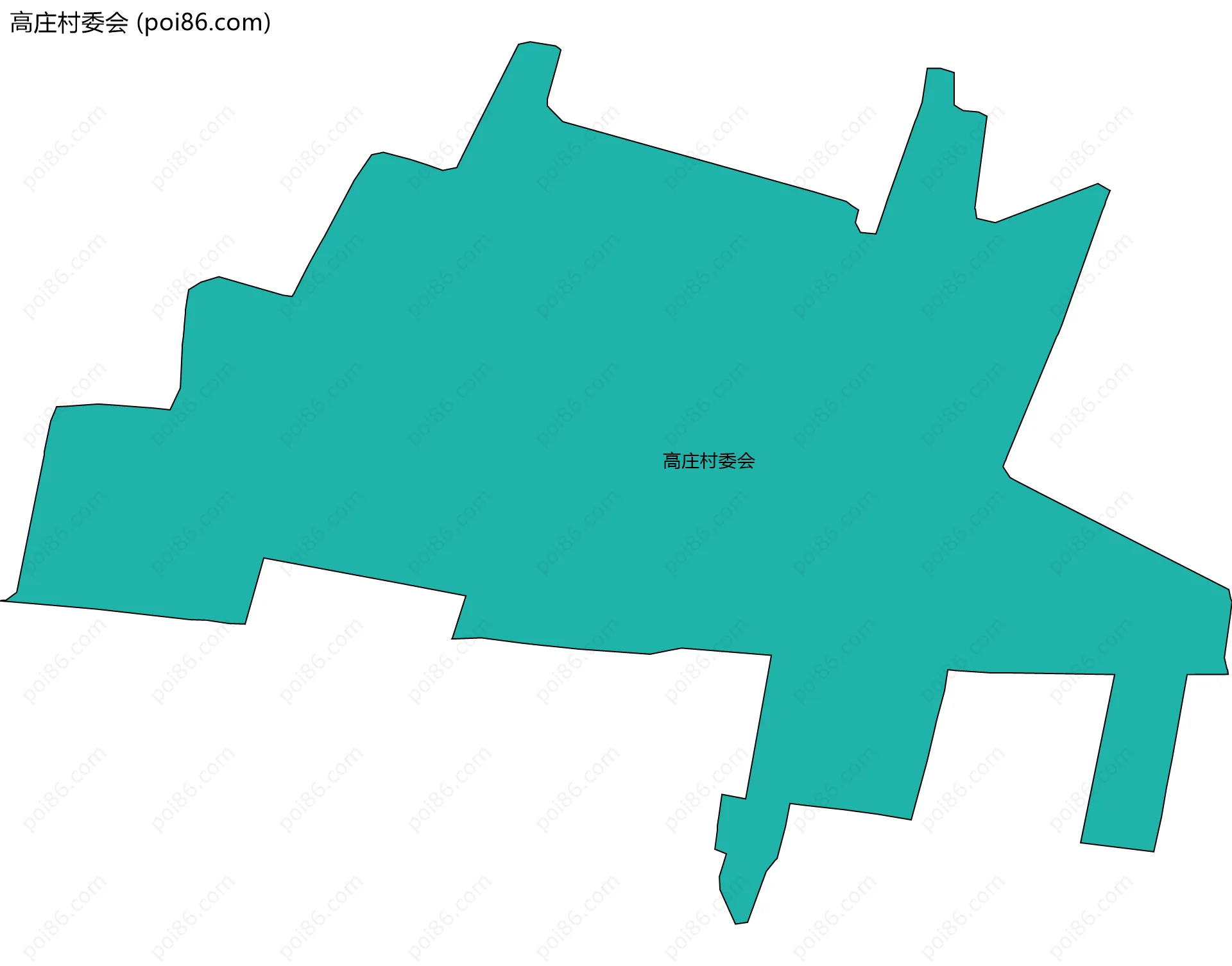 高庄村委会边界地图