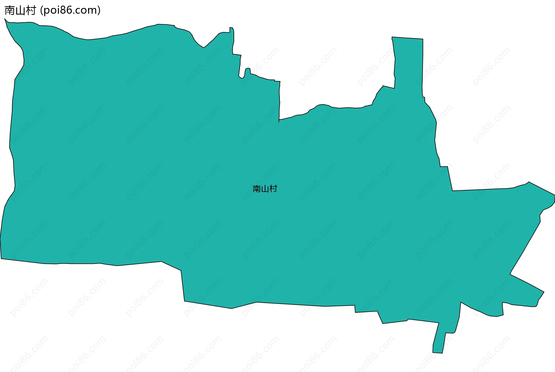 南山村边界地图