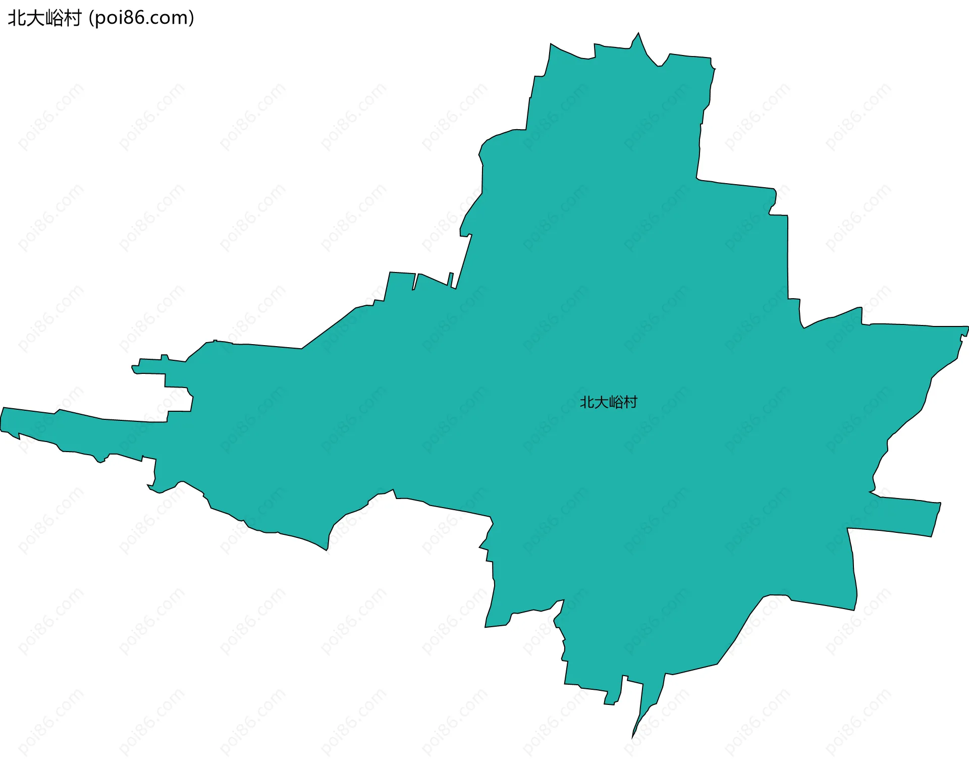 北大峪村边界地图