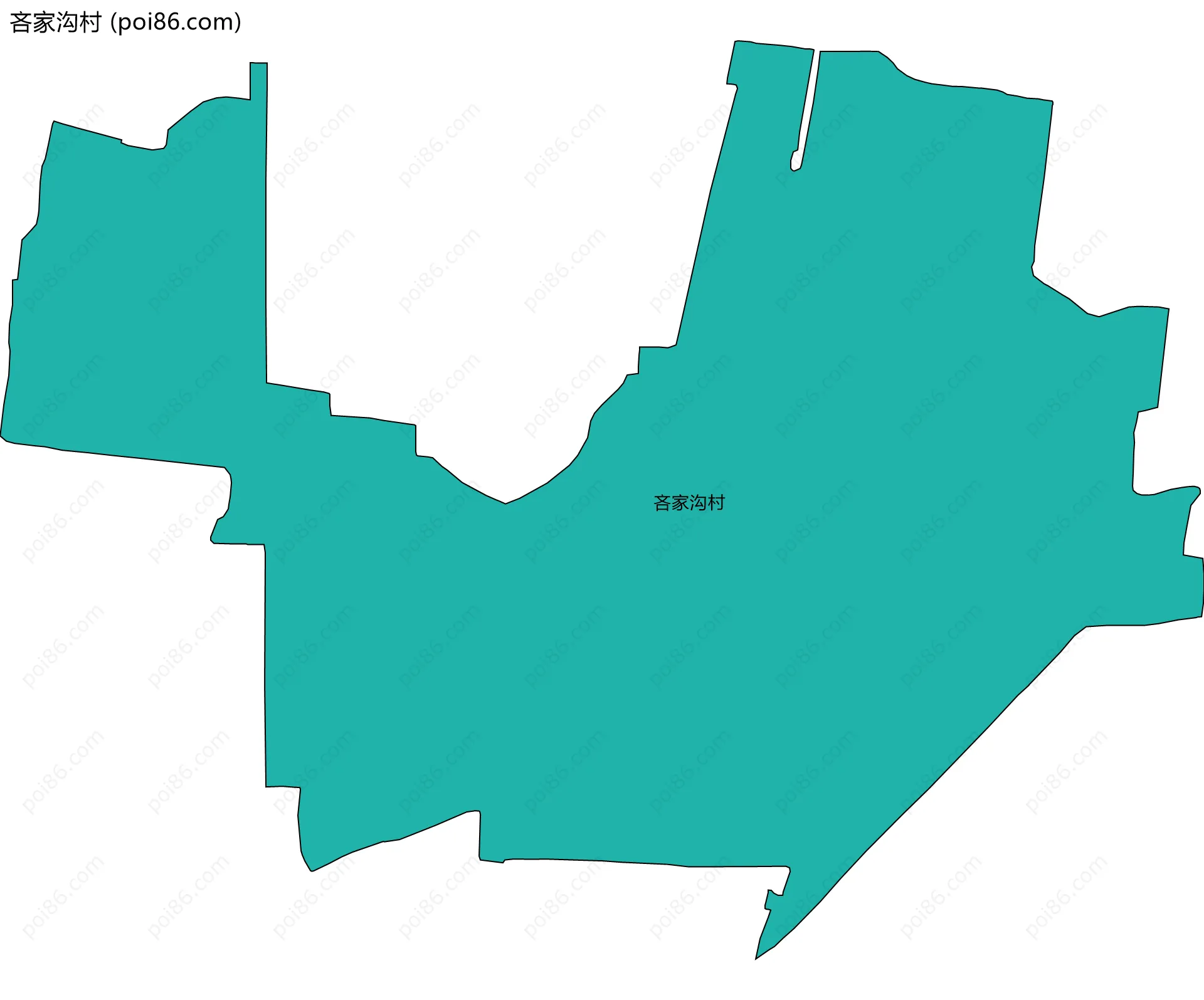 吝家沟村边界地图