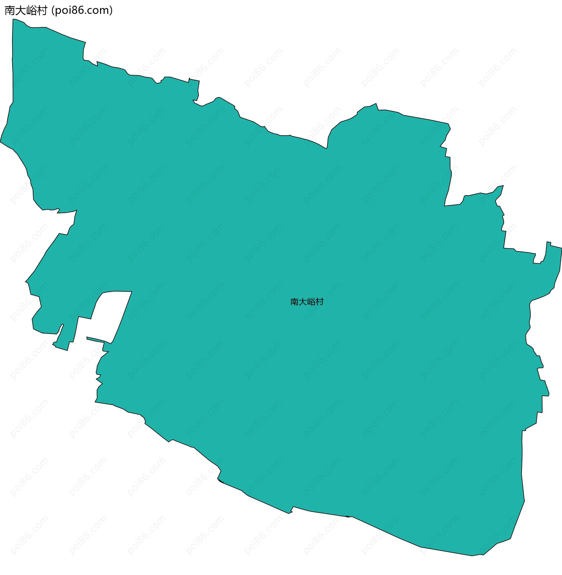 南大峪村边界地图