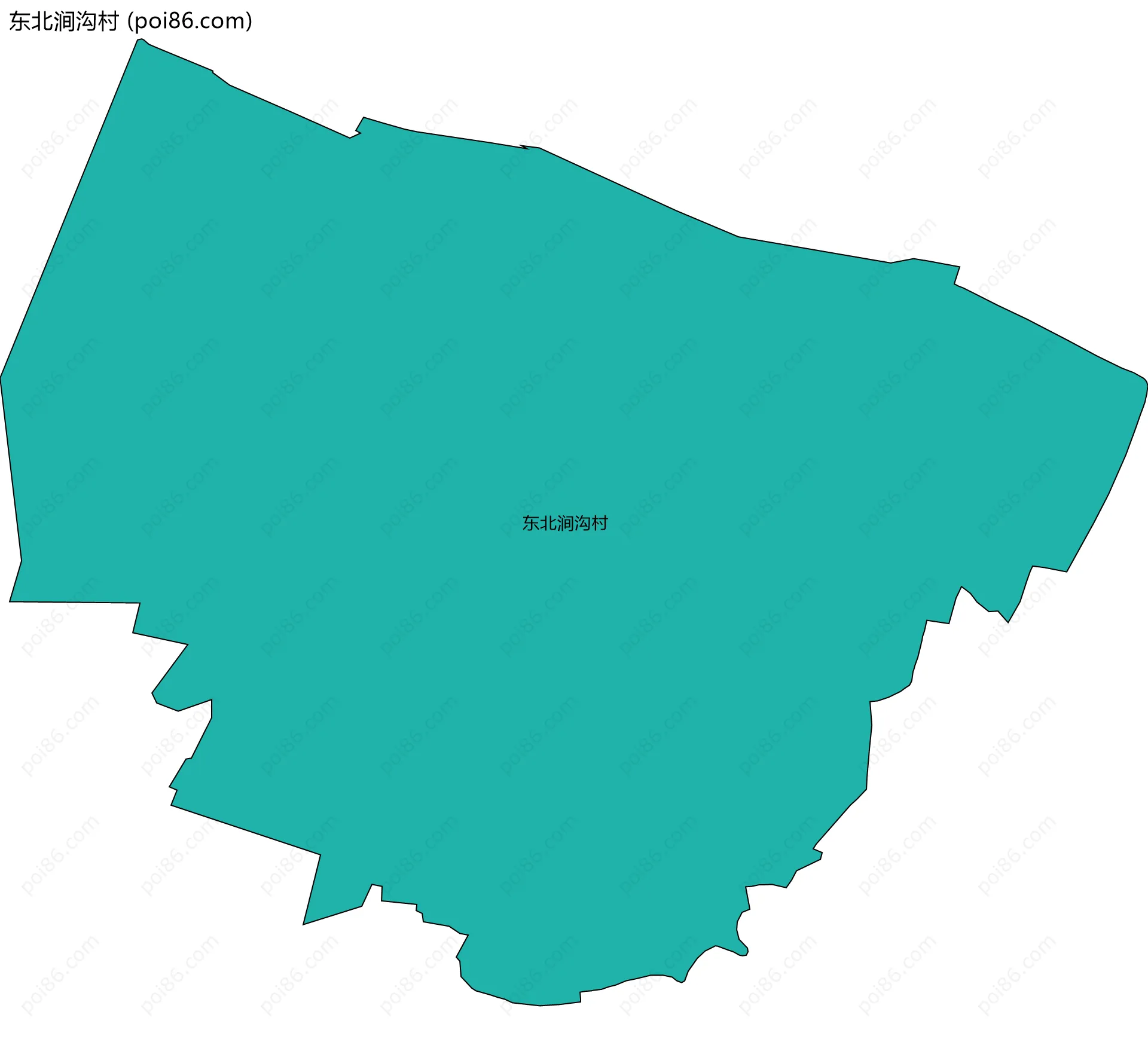 东北涧沟村边界地图