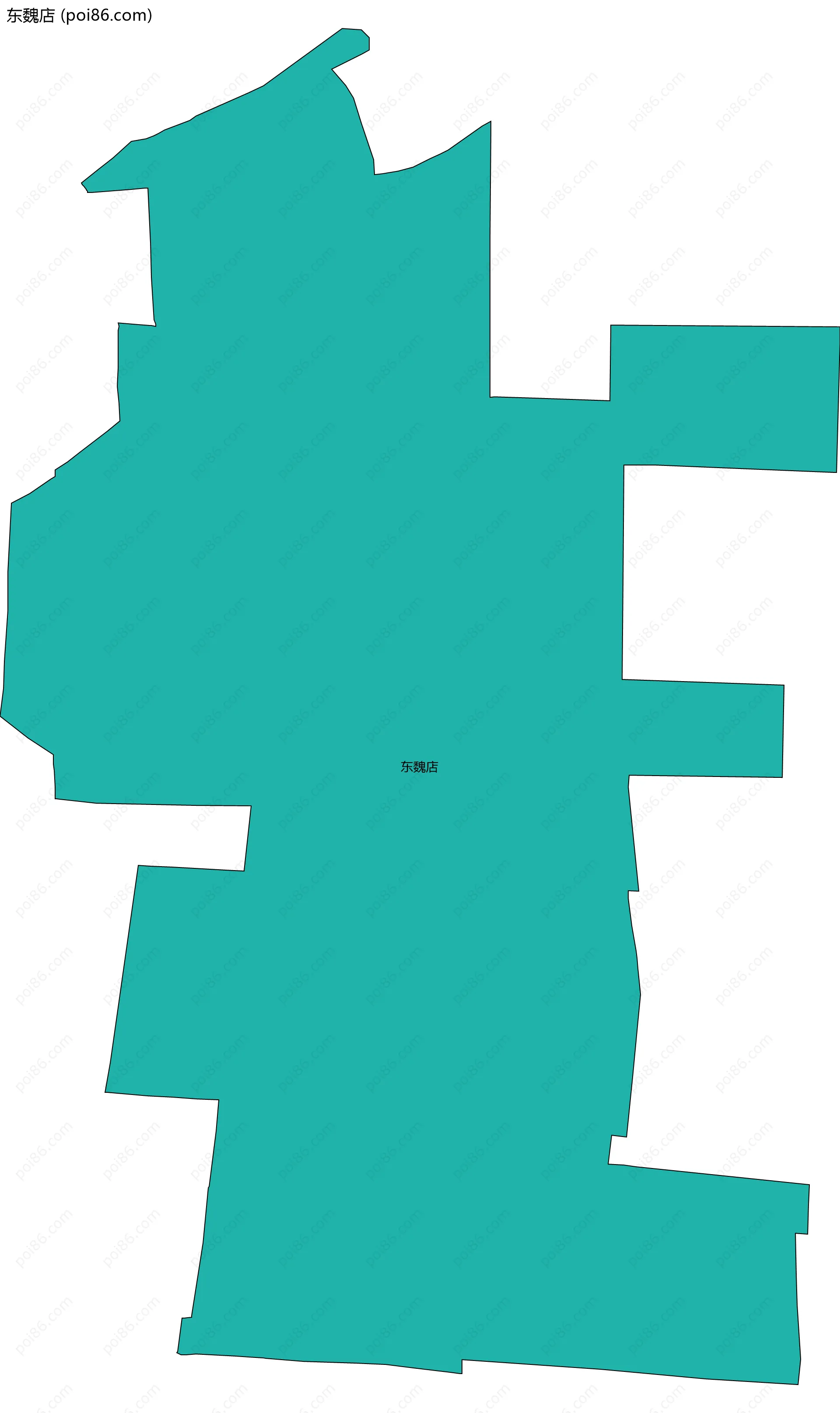 东魏店边界地图