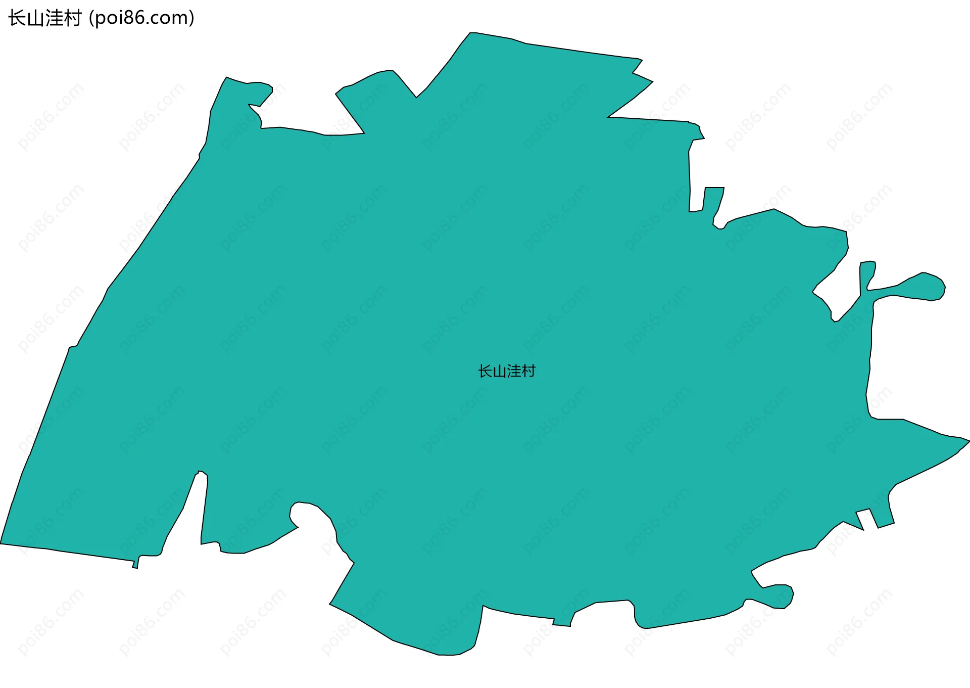 长山洼村边界地图