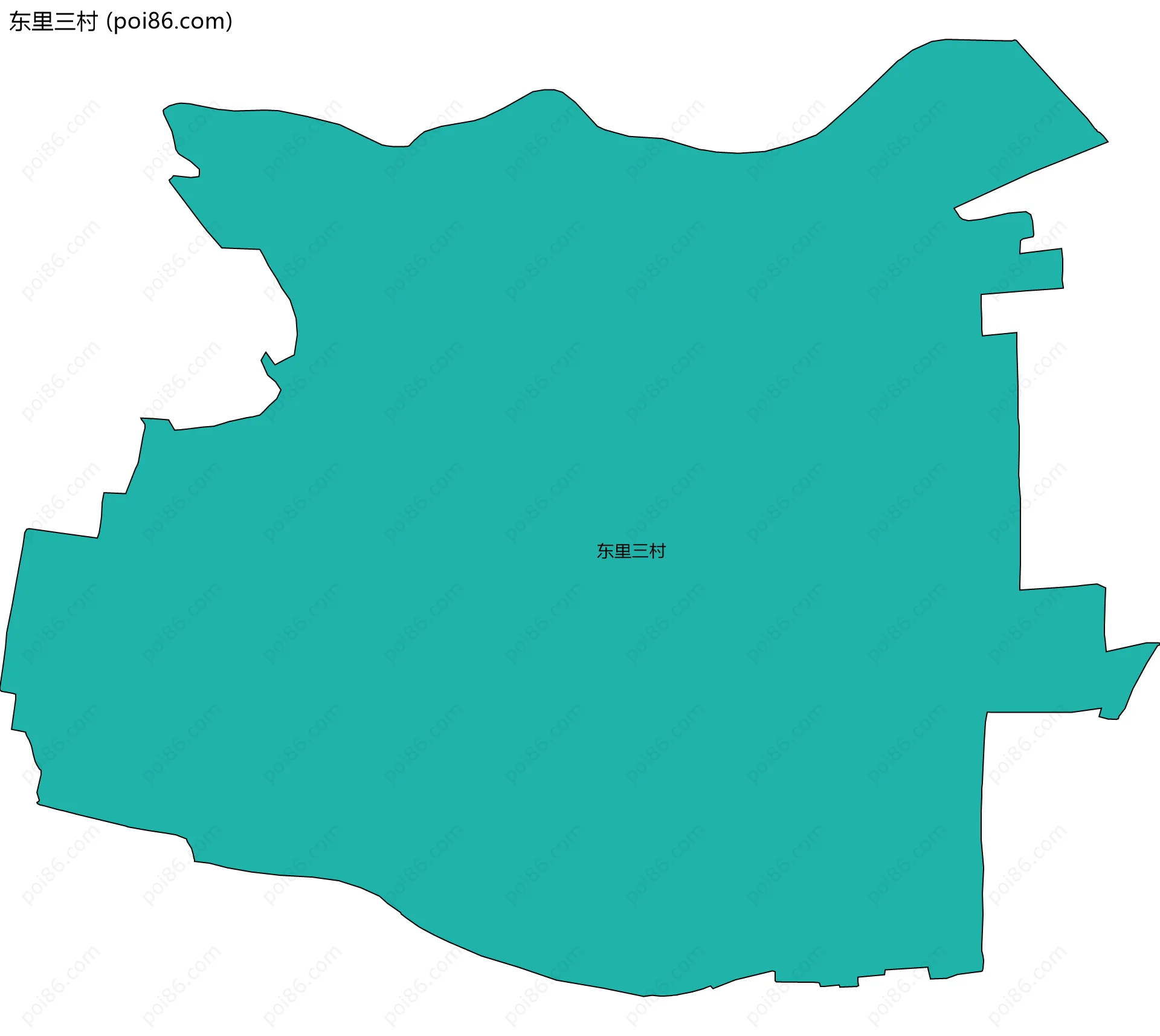 东里三村边界地图
