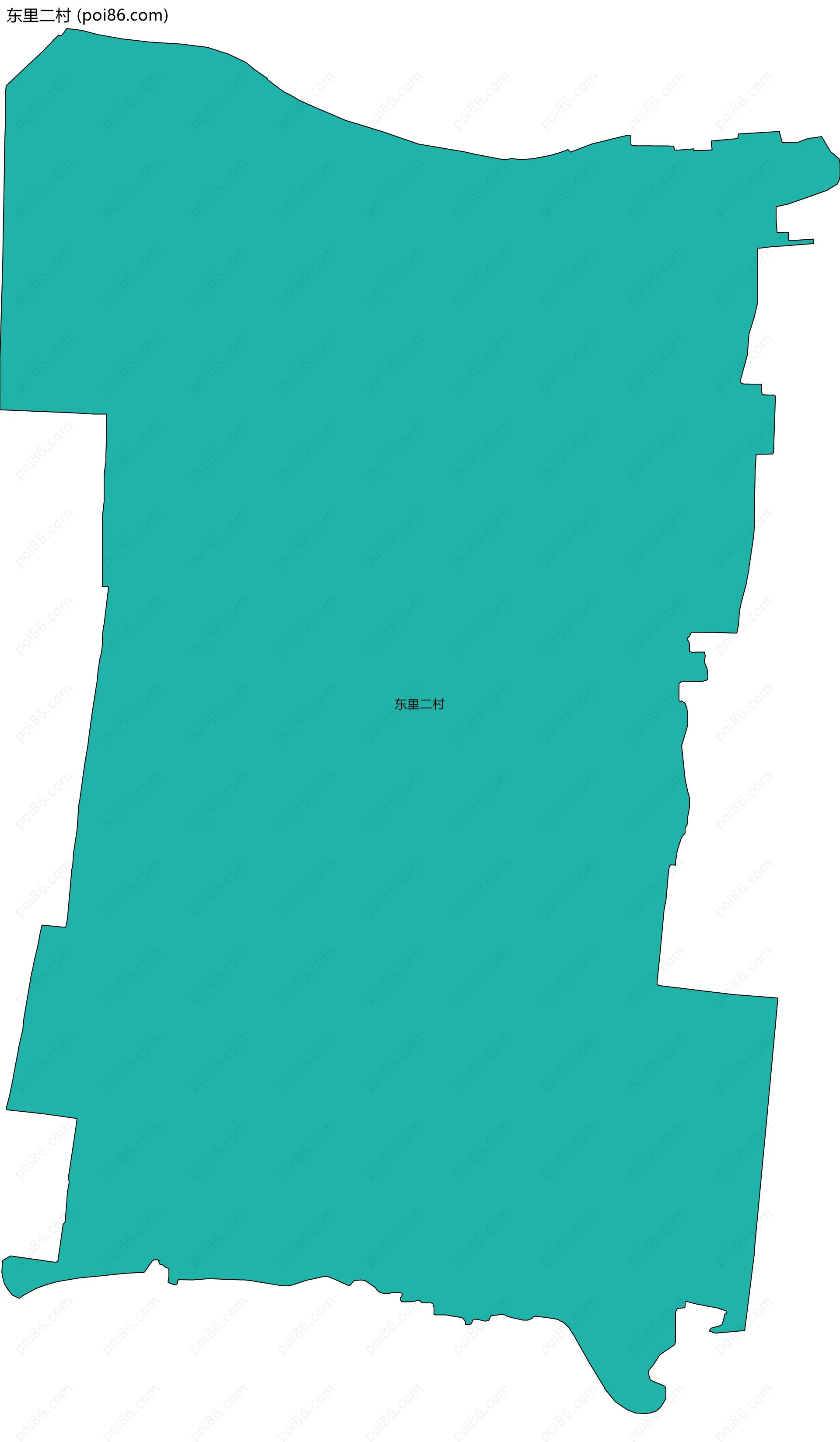 东里二村边界地图