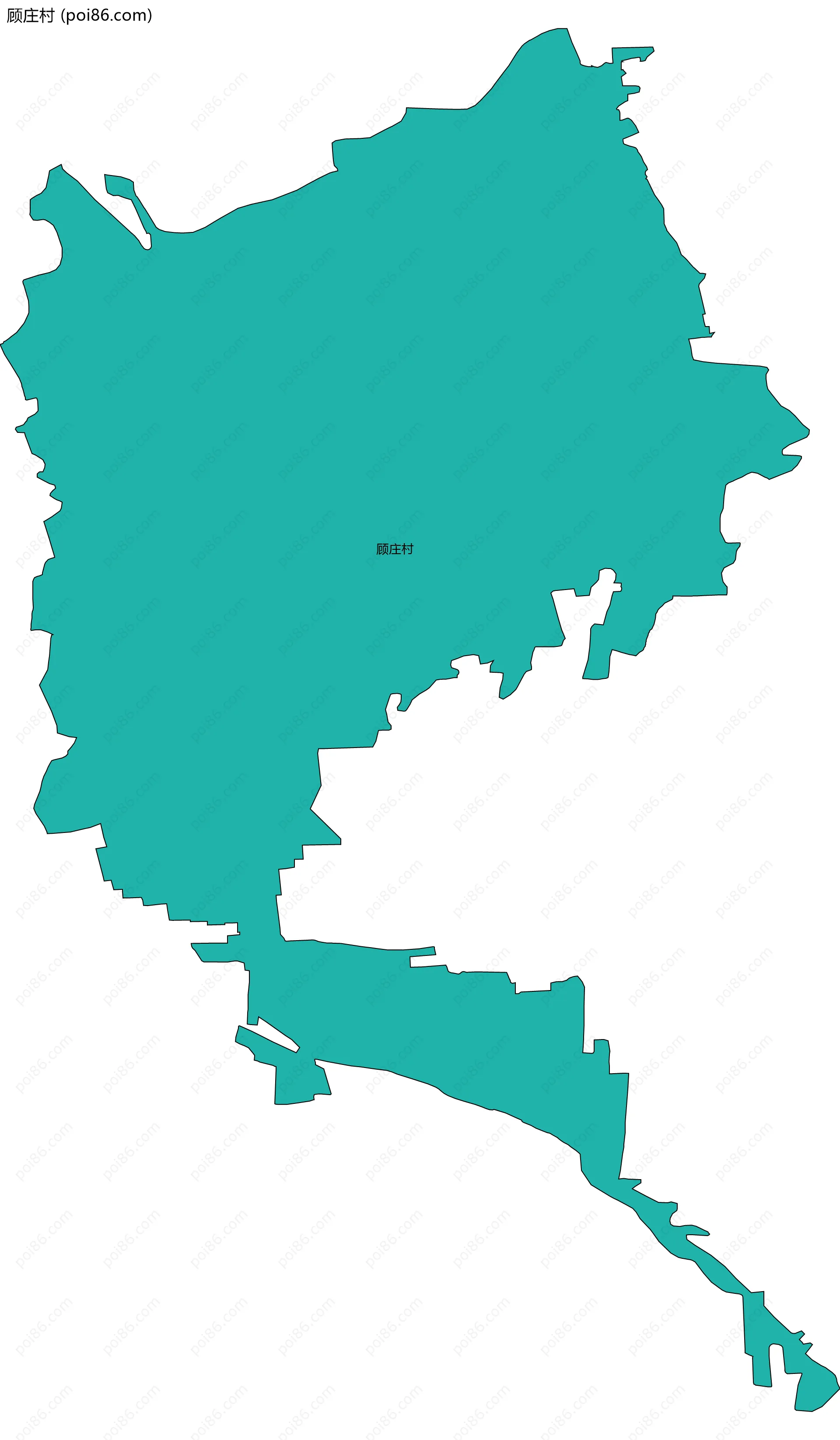 顾庄村边界地图
