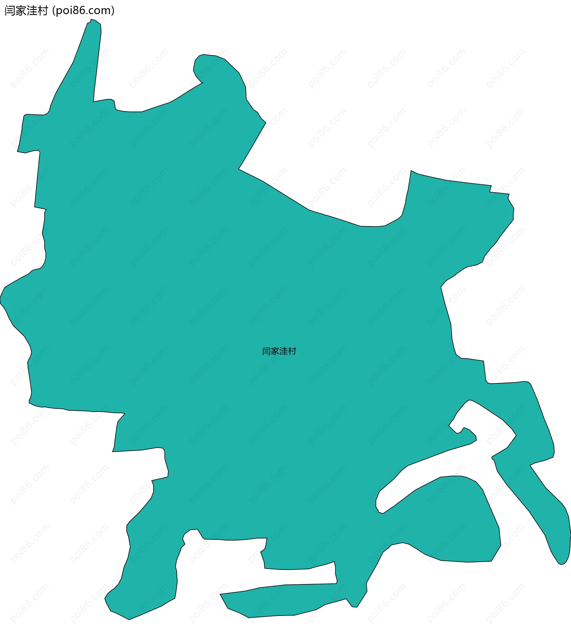 闫家洼村边界地图