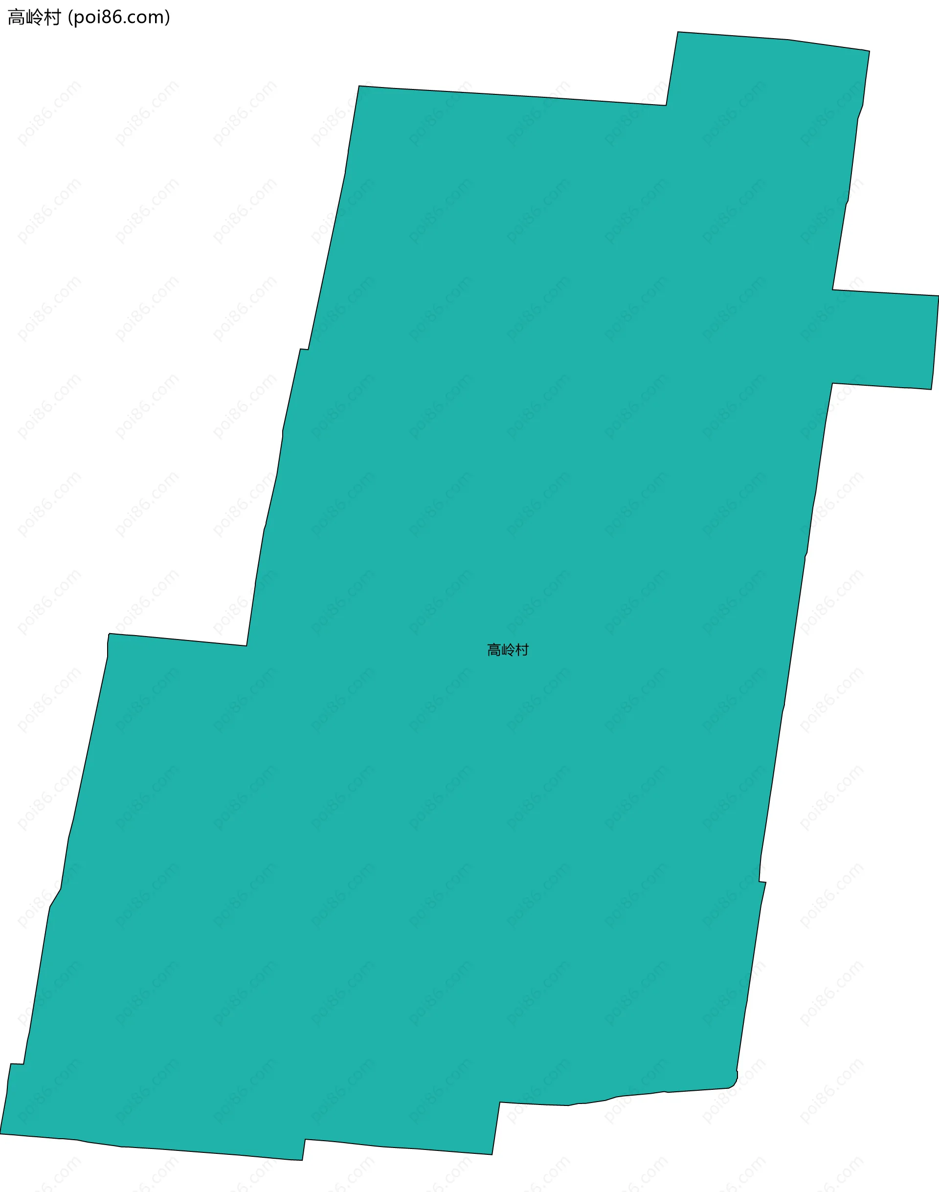 高岭村边界地图