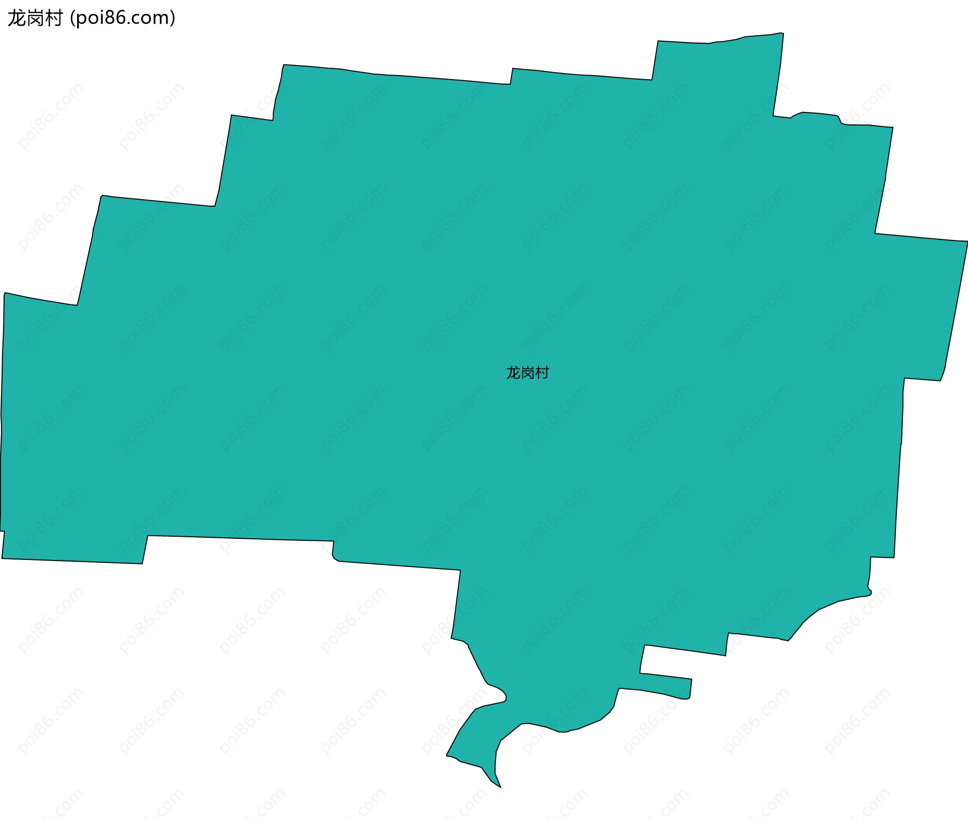 龙岗村边界地图