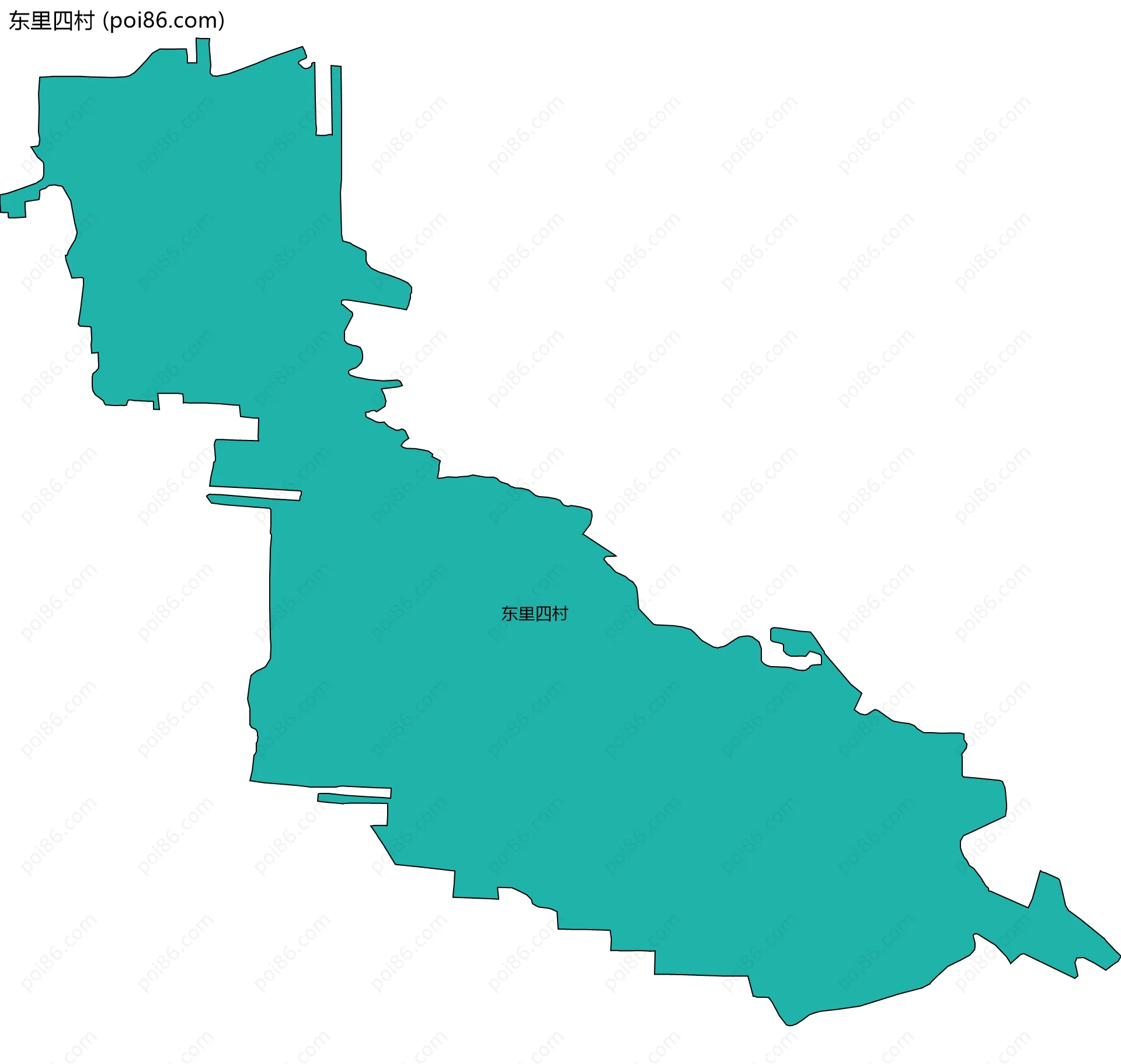 东里四村边界地图