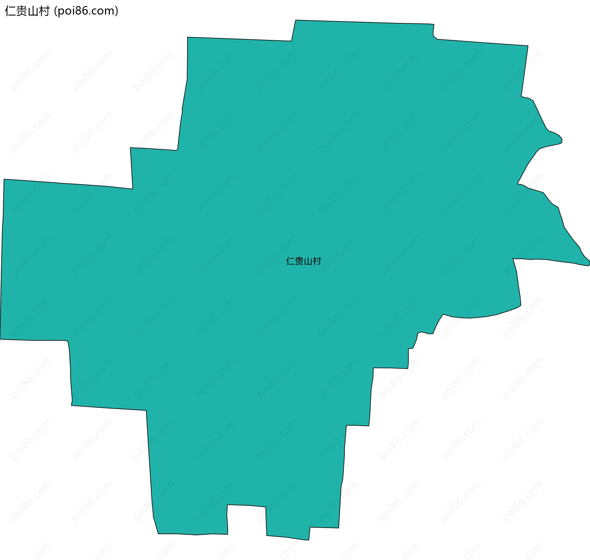 仁贵山村边界地图