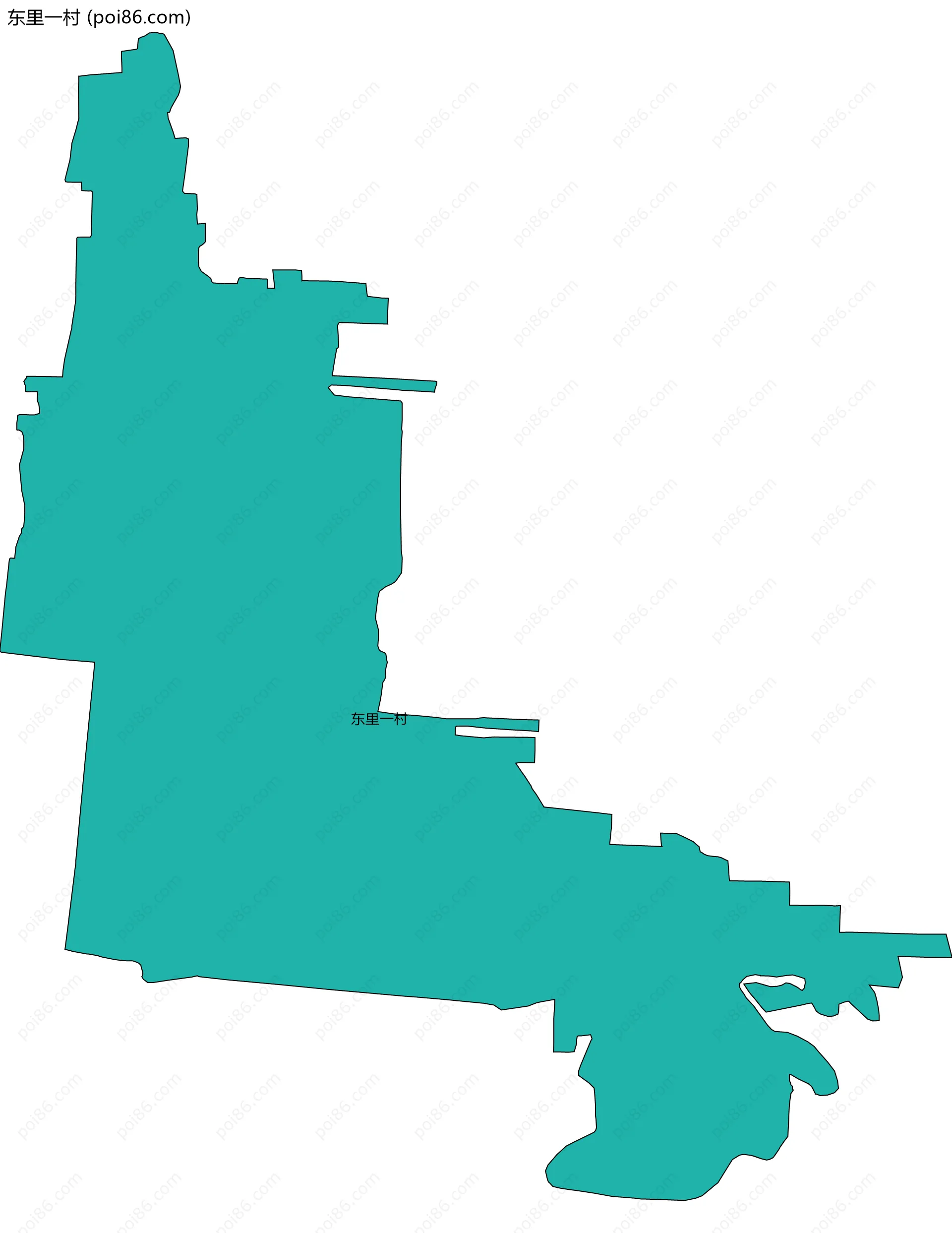 东里一村边界地图