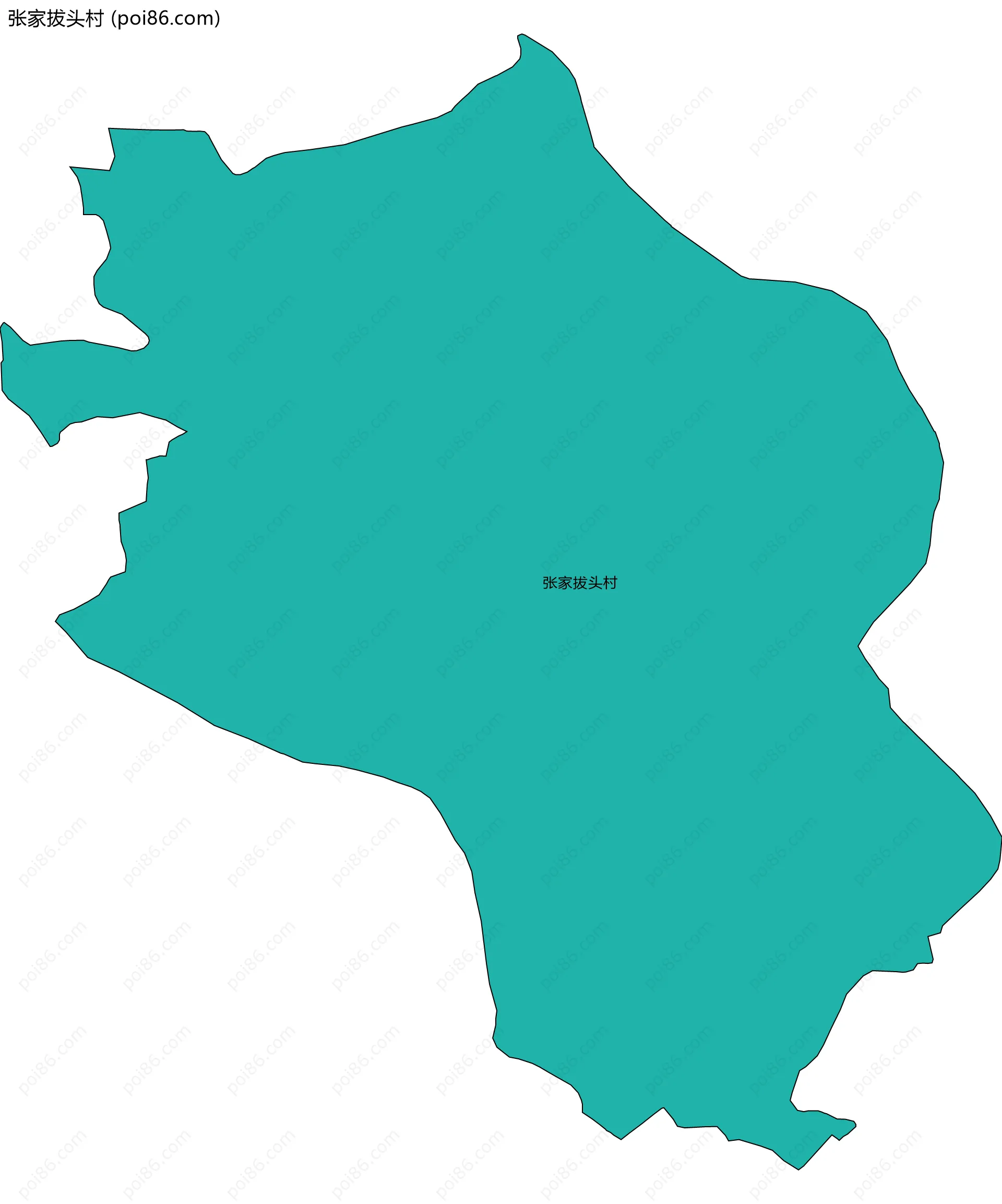 张家拔头村边界地图