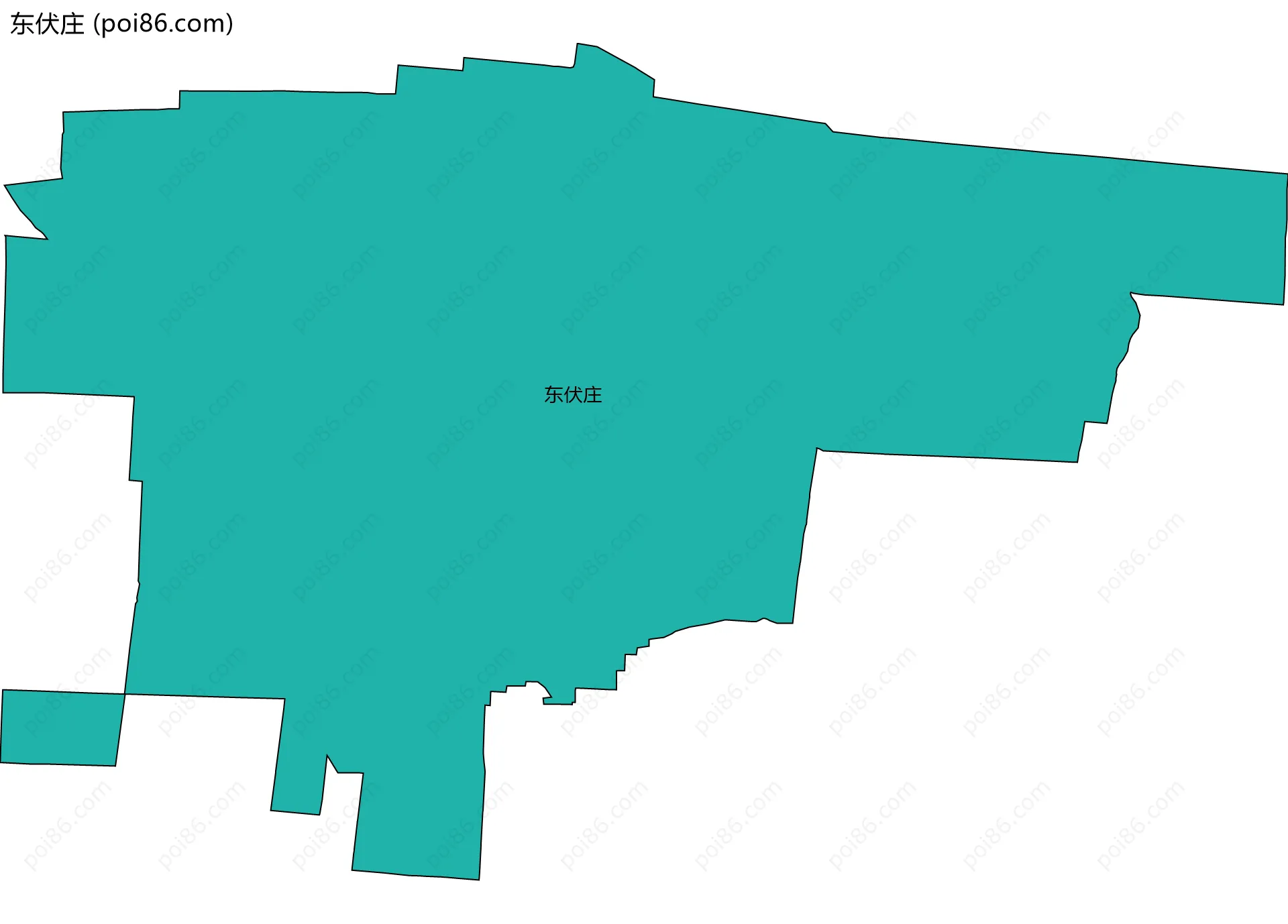 东伏庄边界地图