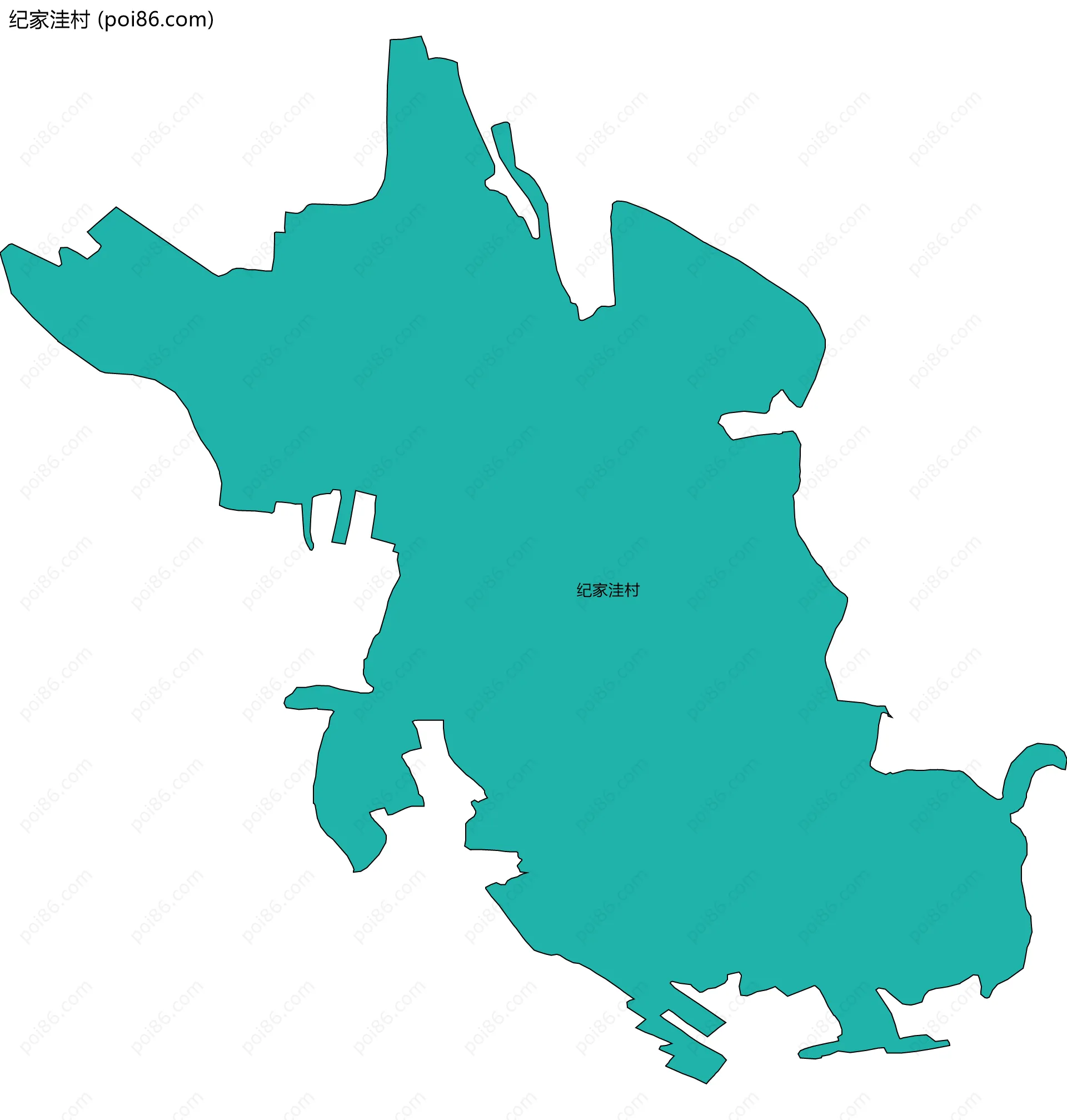 纪家洼村边界地图