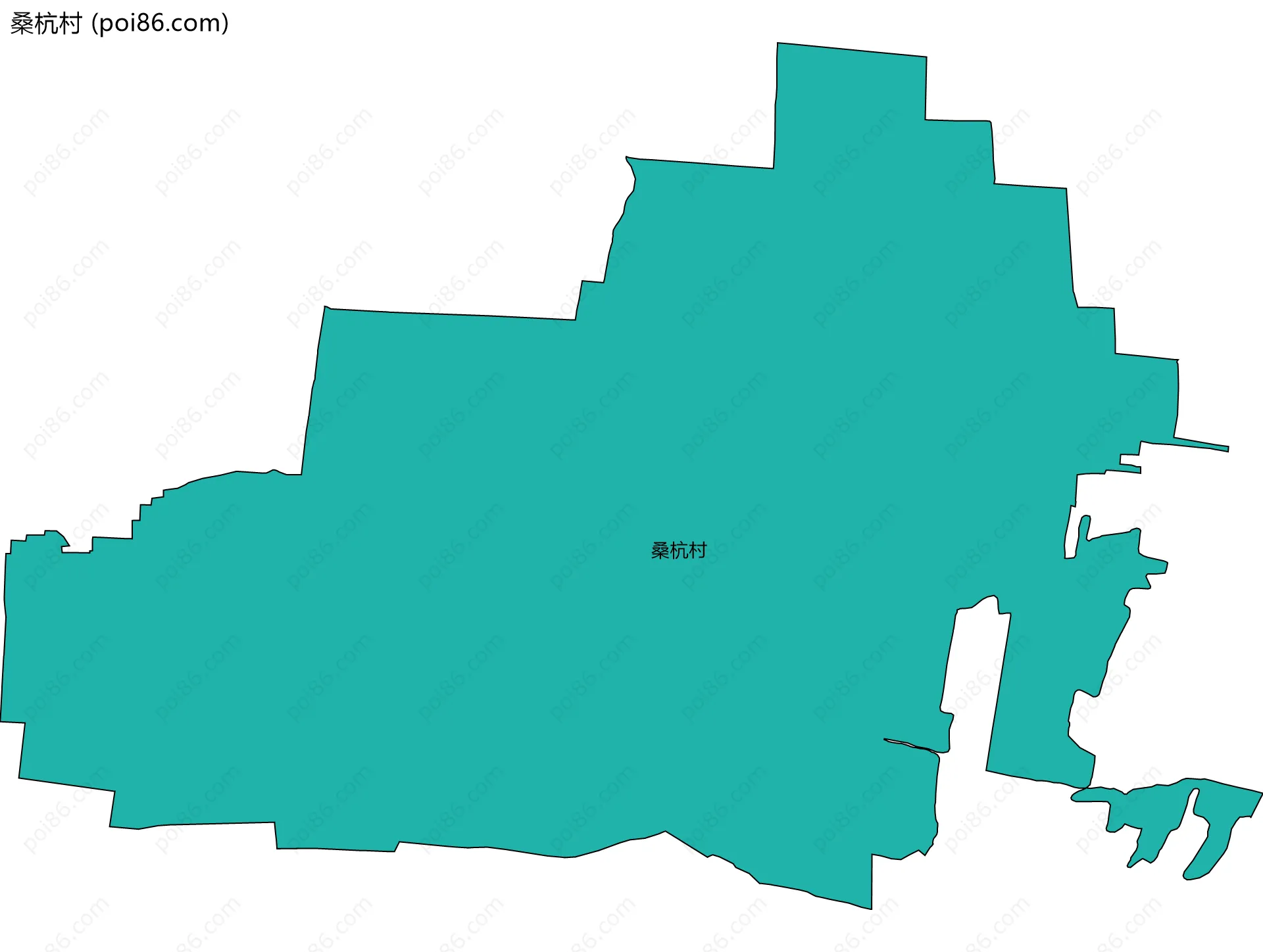 桑杭村边界地图