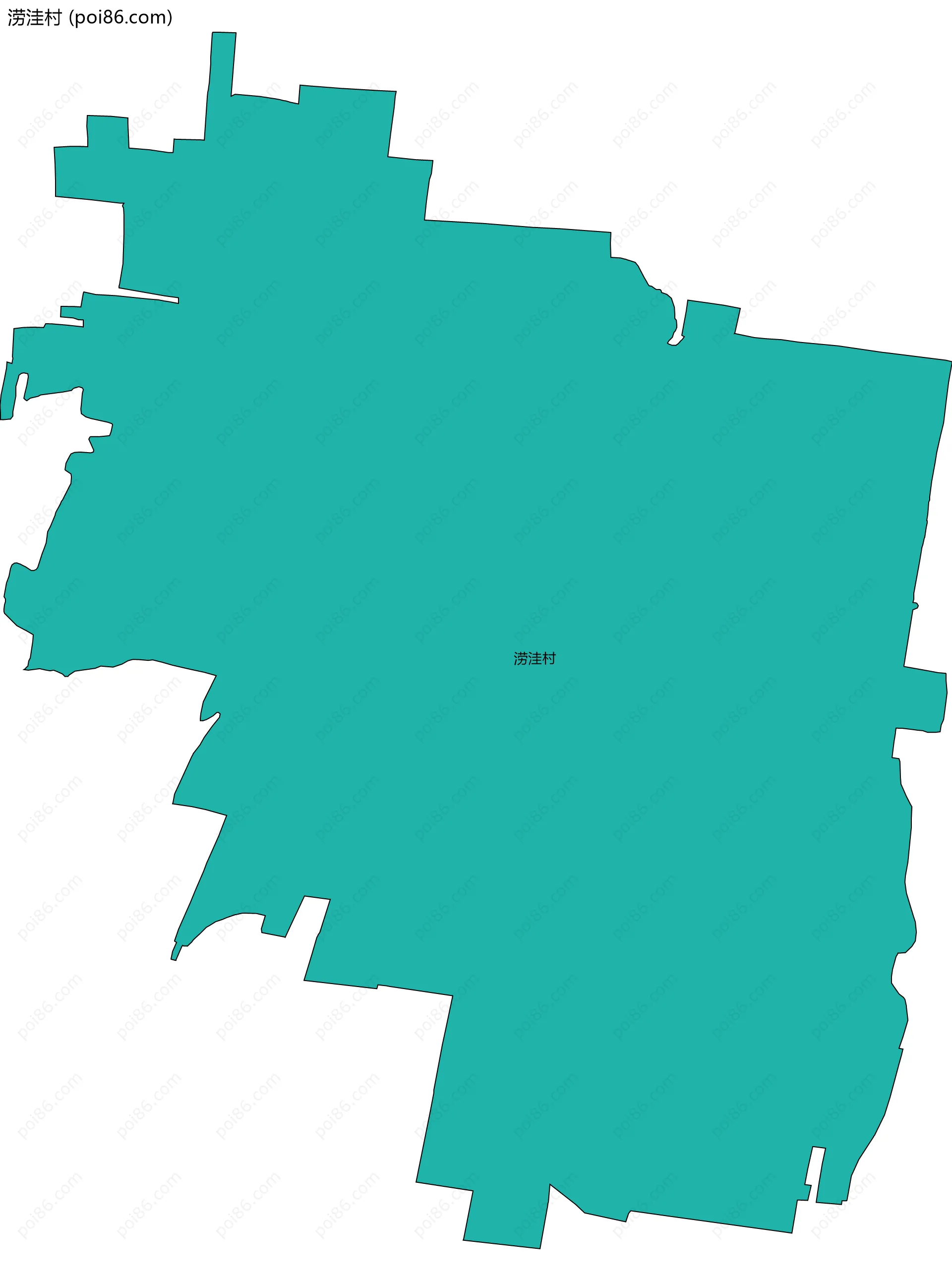 涝洼村边界地图