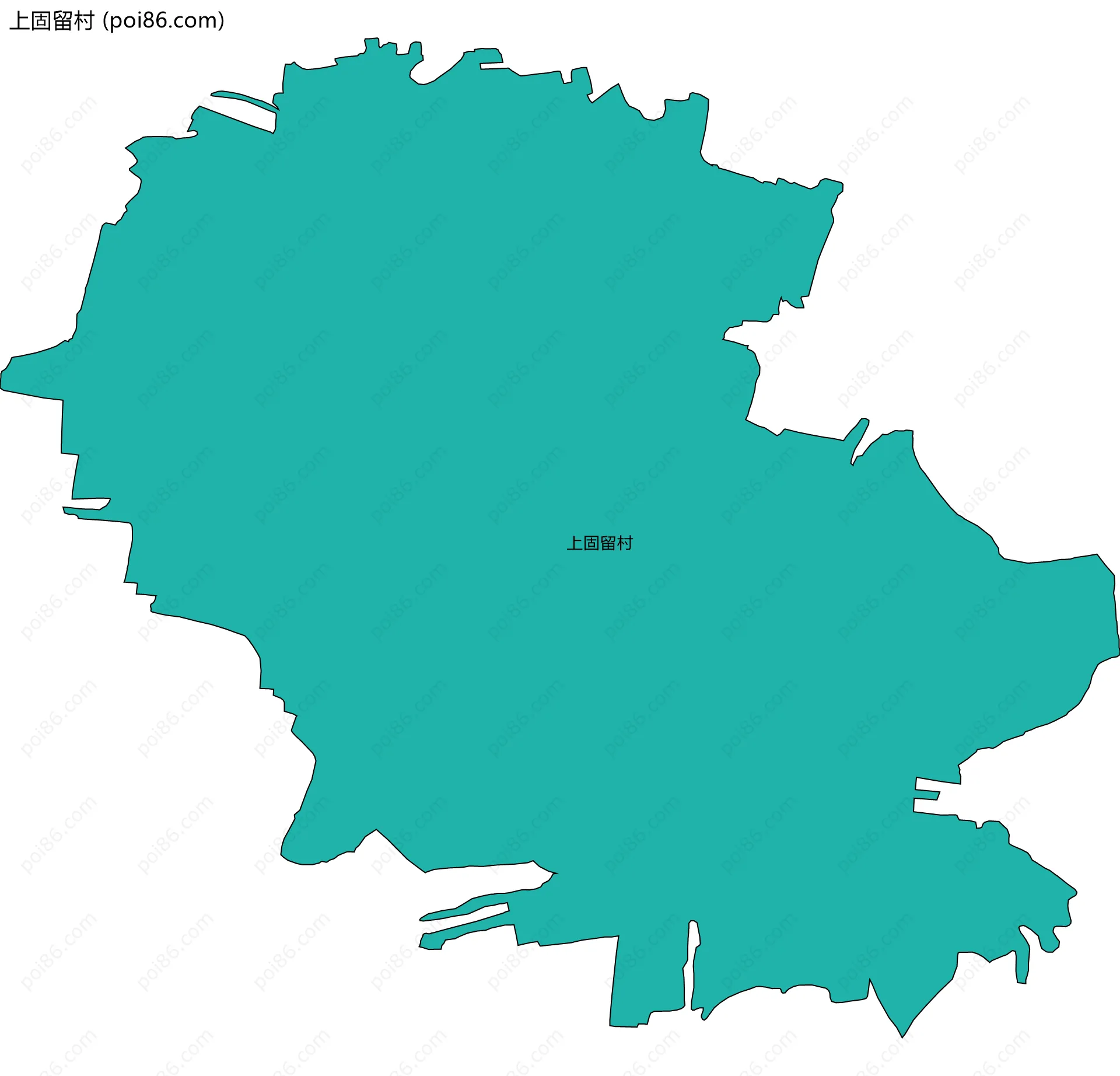 上固留村边界地图