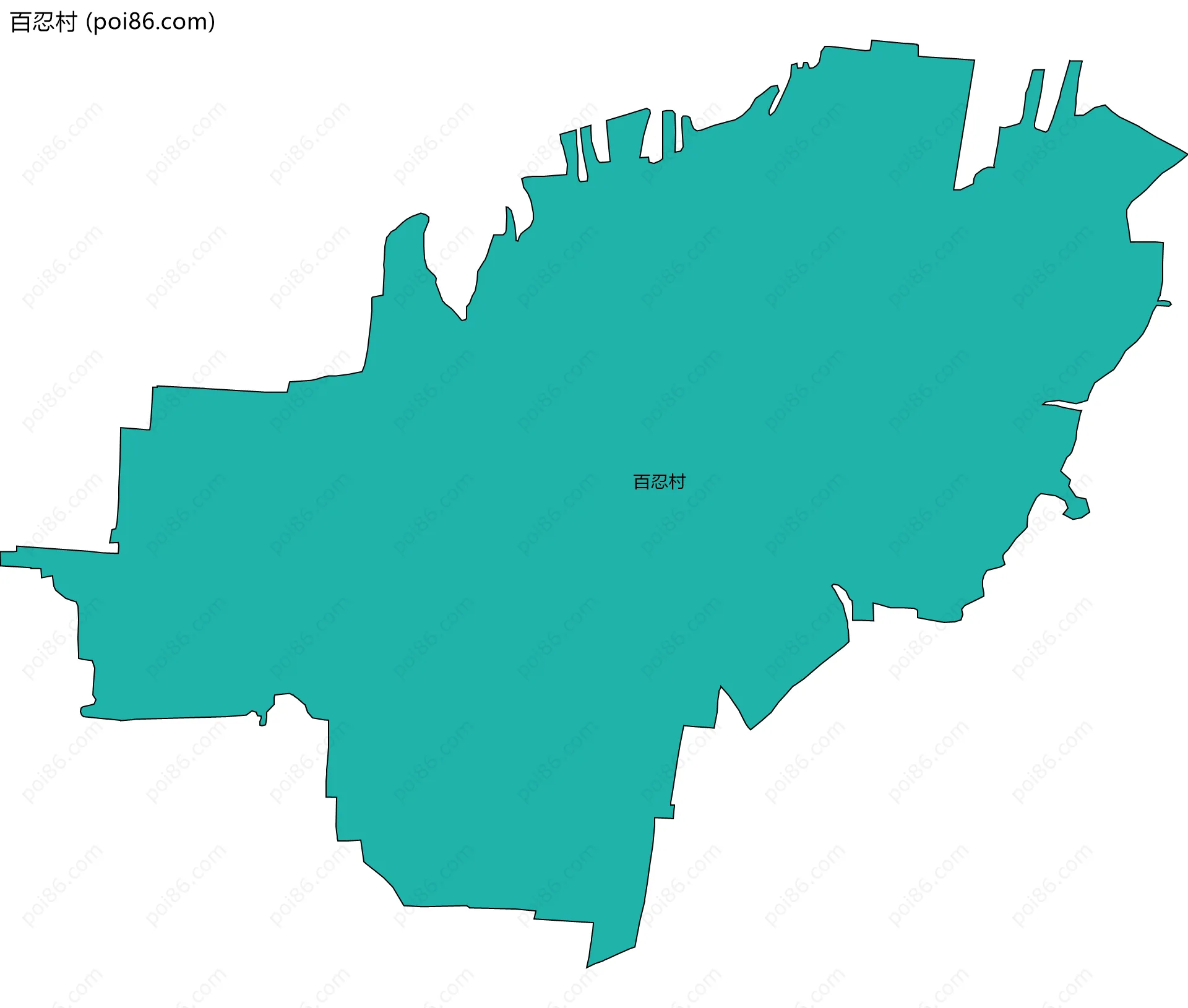 百忍村边界地图