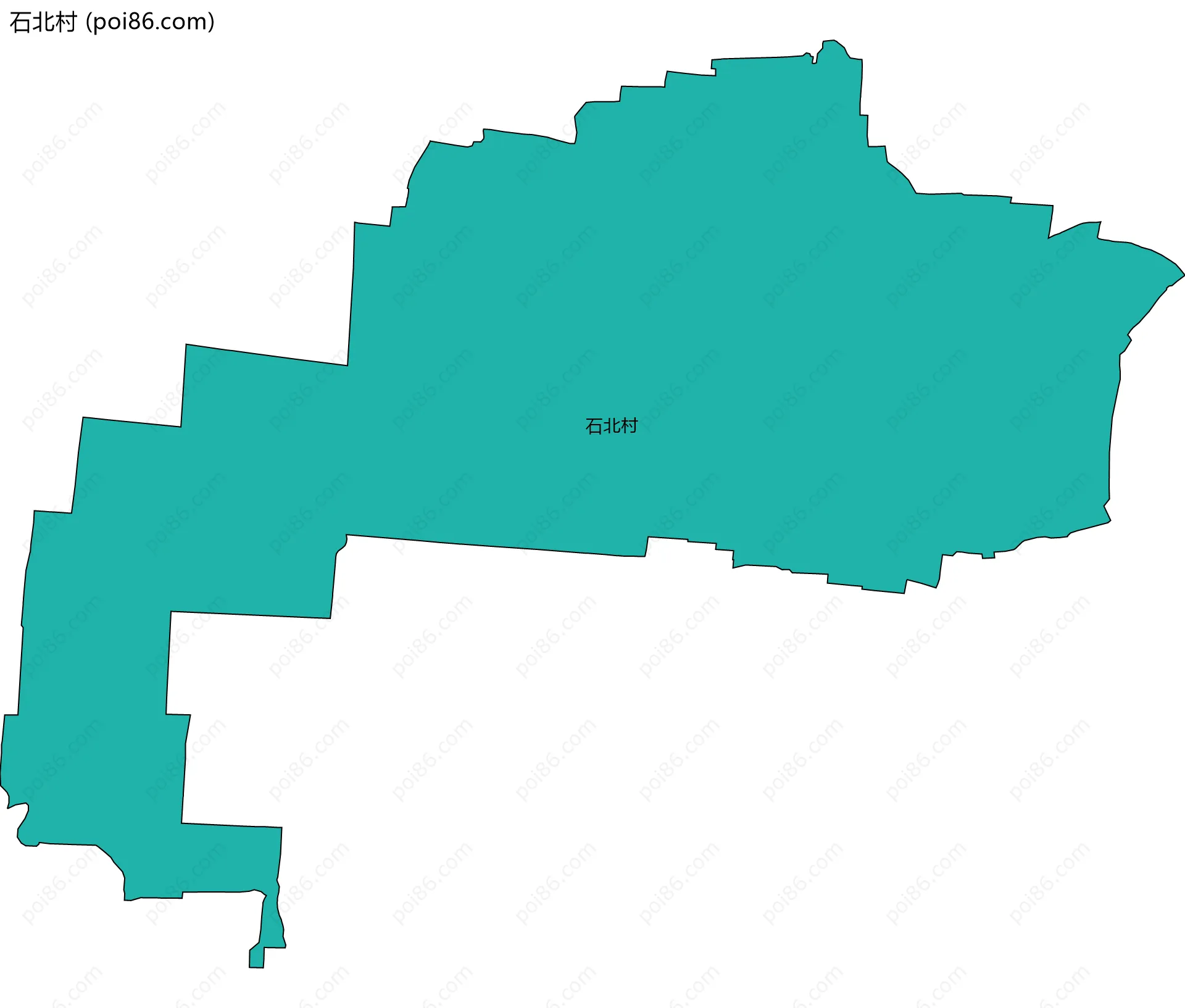 石北村边界地图