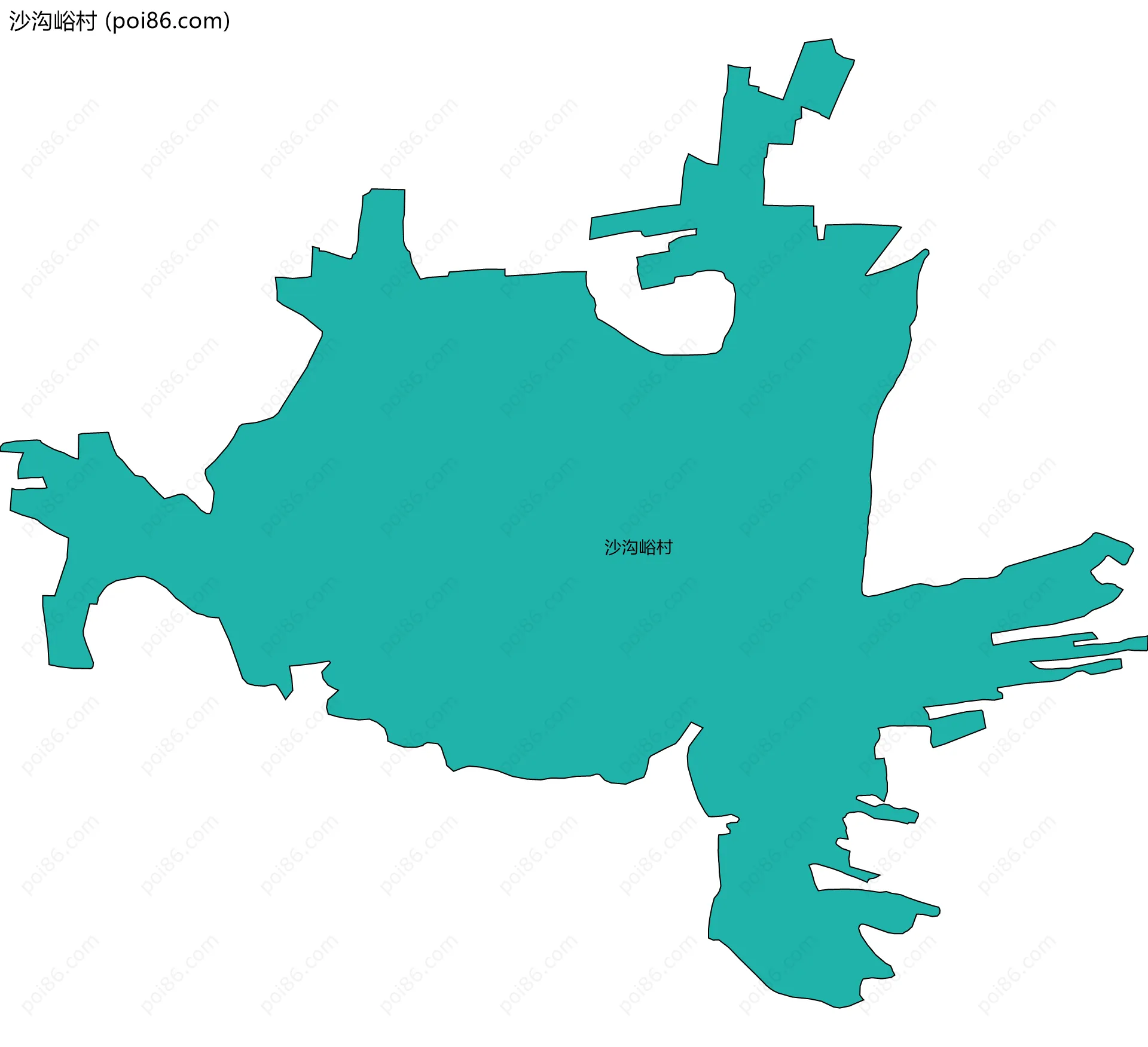 沙沟峪村边界地图