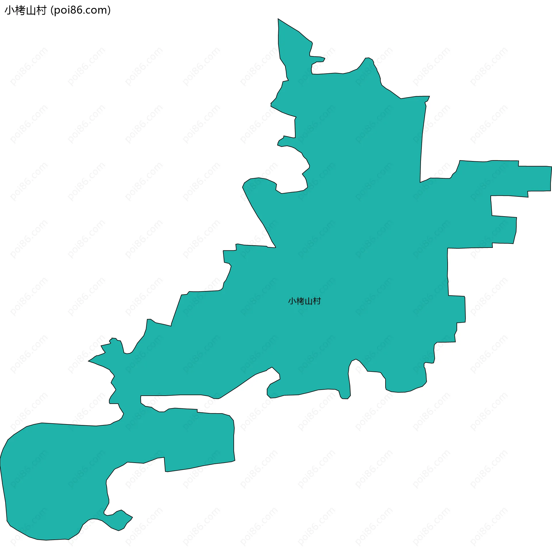 小栲山村边界地图