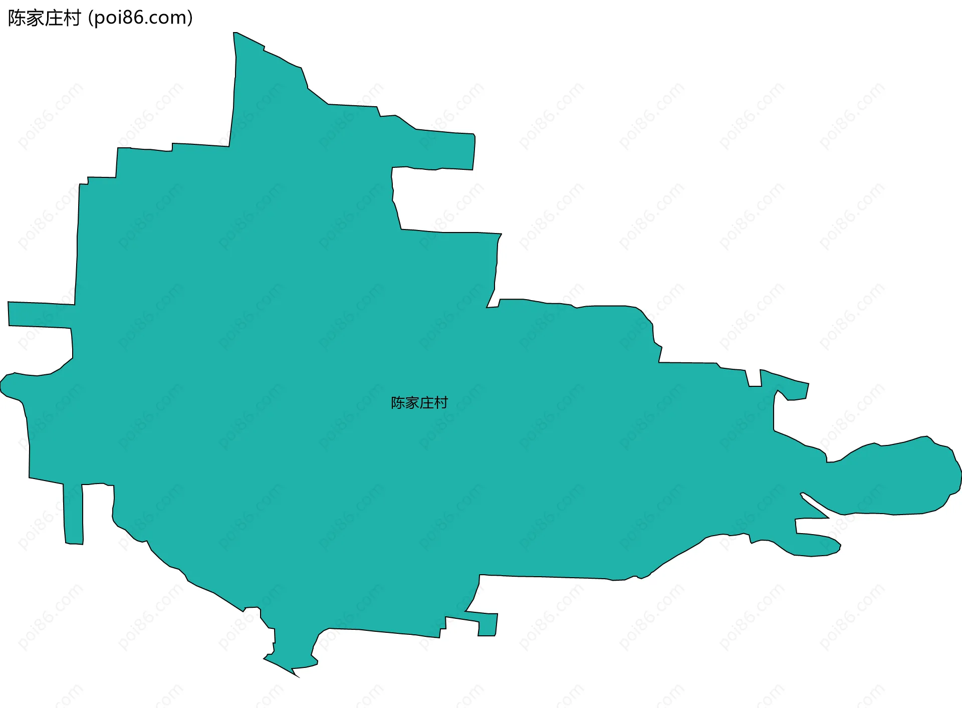 陈家庄村边界地图